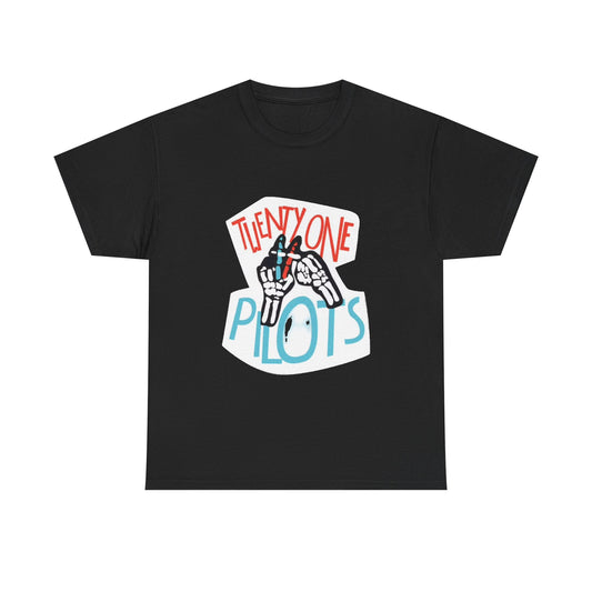 Twenty one pilots T-shirt retro  Cali skeleton graphic Unisex Heavy Cotton Tee