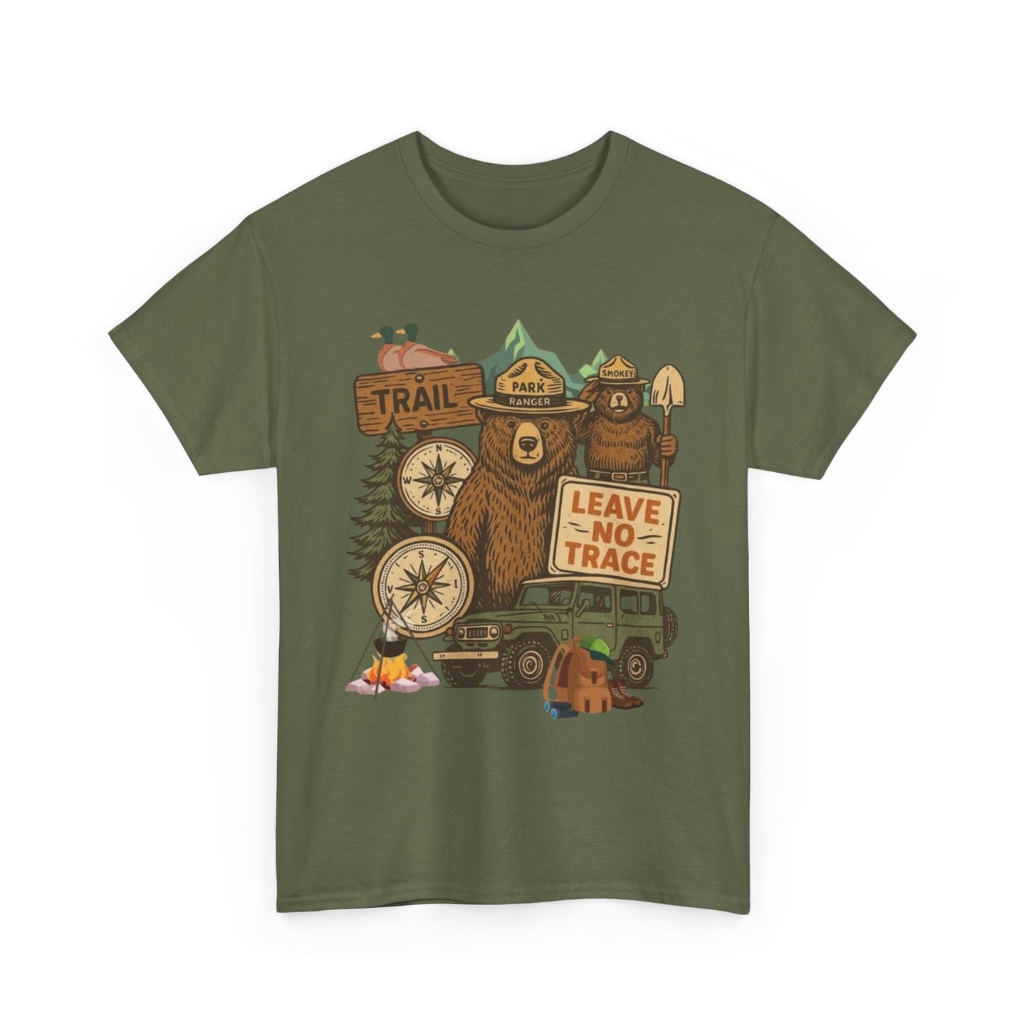 Leave No Trace Camping Graphic T Shirt NEW Adult Tee
