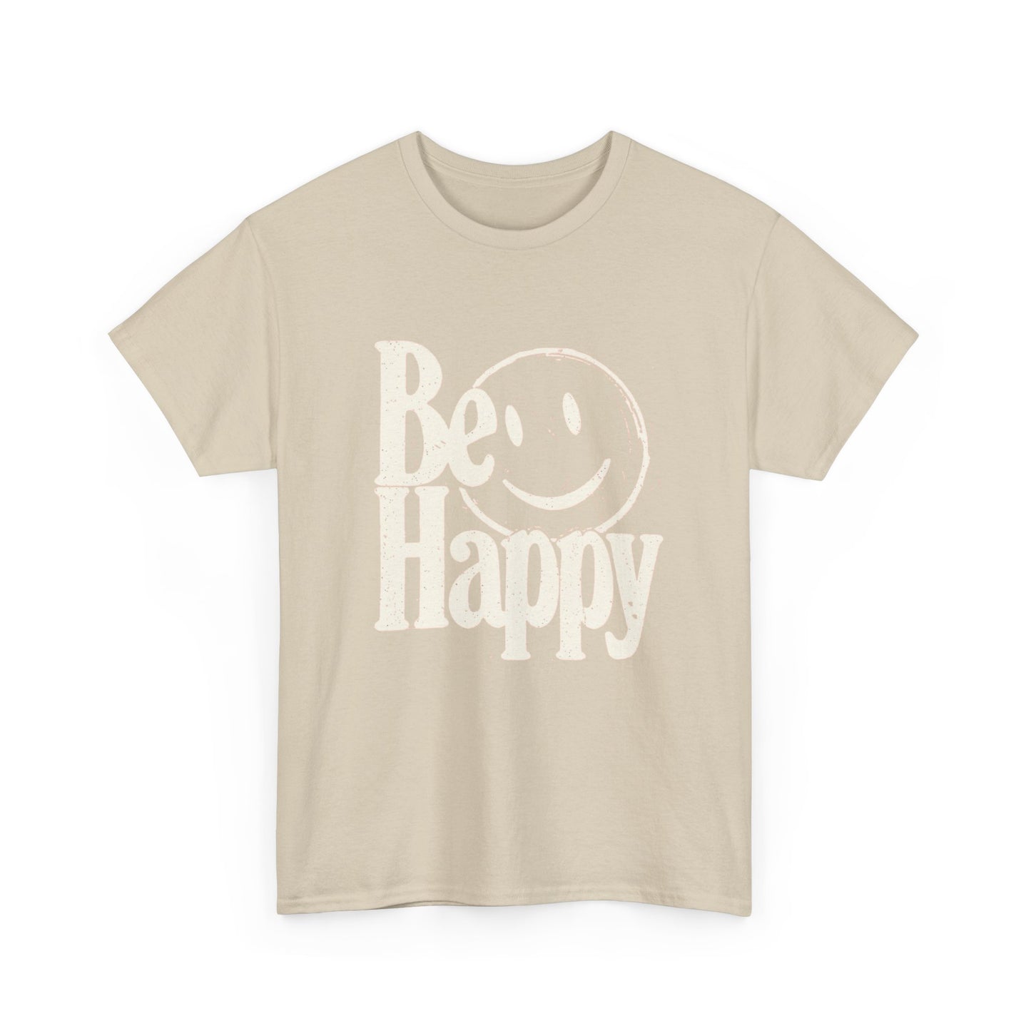 Be Happy Smiley Face Graphic T Shirt Unisex Cotton Tee - New Gift - Tee Retro