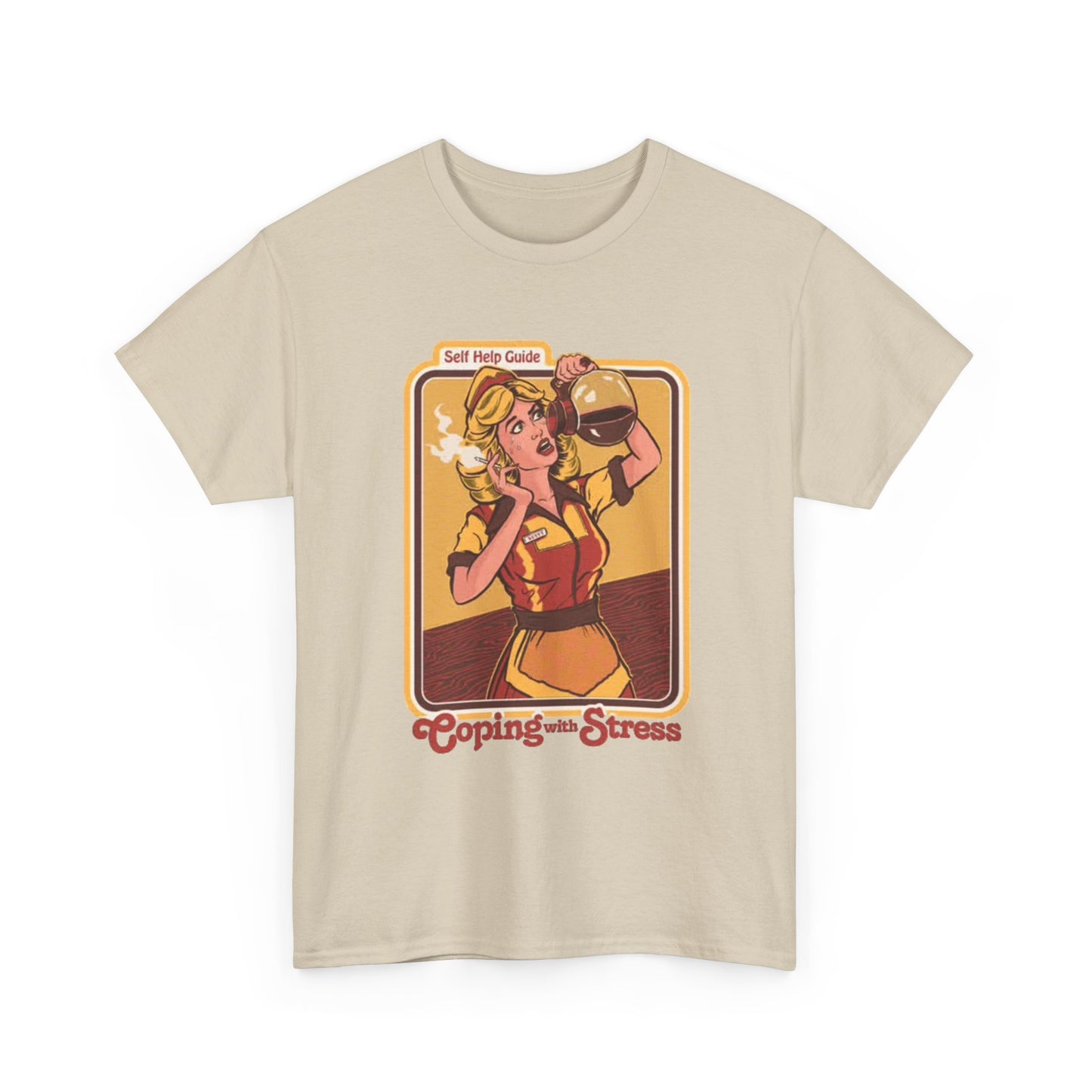 Coping With Stress Funny Graphic T Shirt NEW Unisex Heavy Cotton Tee