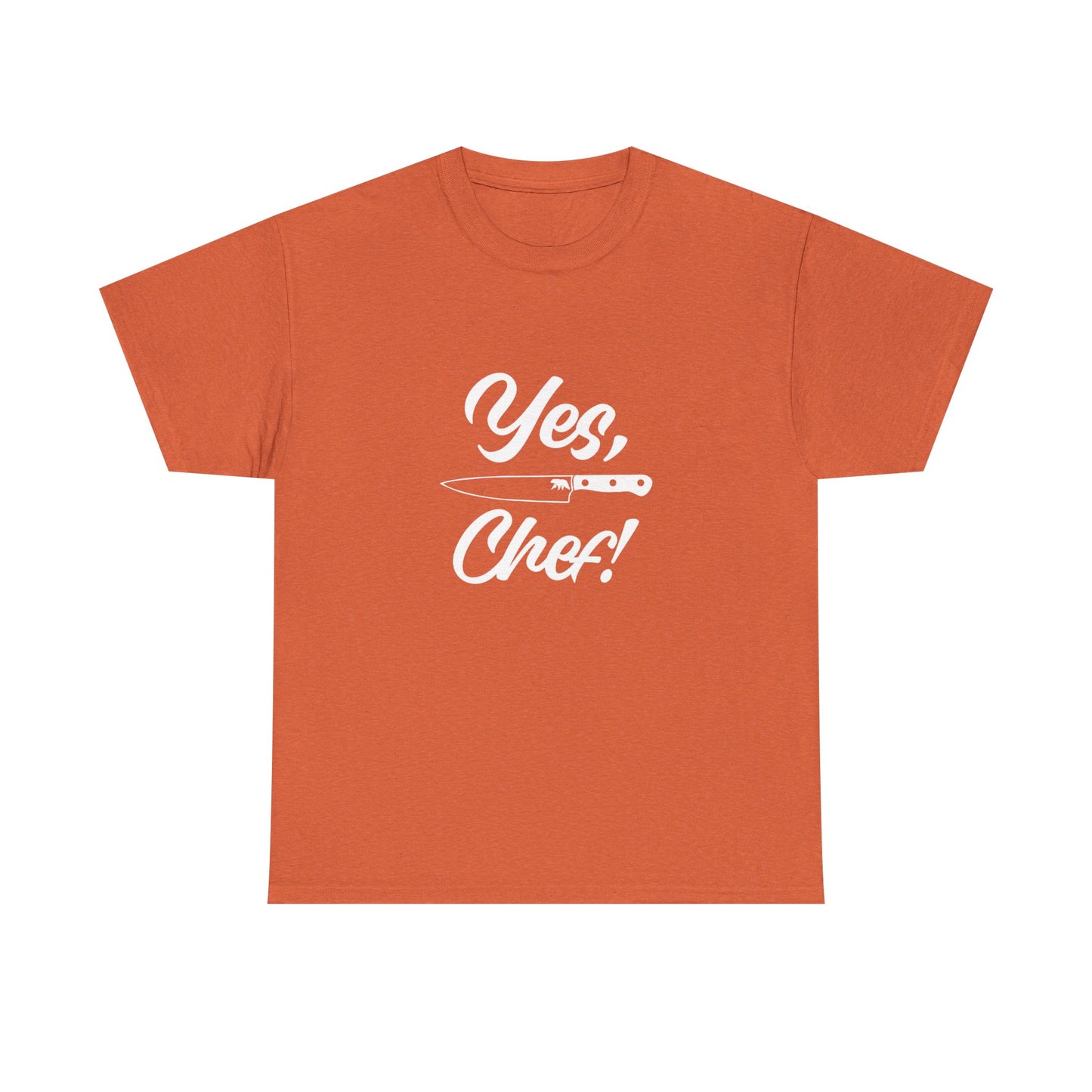 Yes Chef Kitchen Knifes Graphic T-Shirt Cotton Tee New Gift Vintage