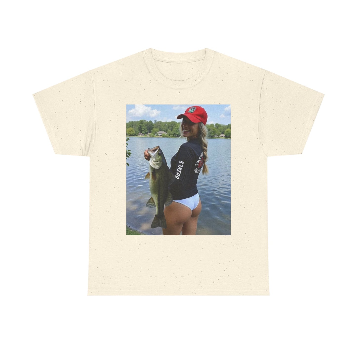 Babes Fishing Bikini Graphic T Shirt S-5XL Unisex Heavy Cotton Tee