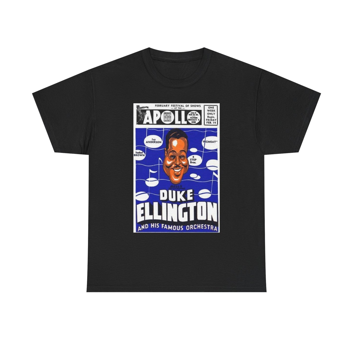 Duke Ellington Graphic T Shirt Vintage Poster Unisex Heavy Cotton Tee