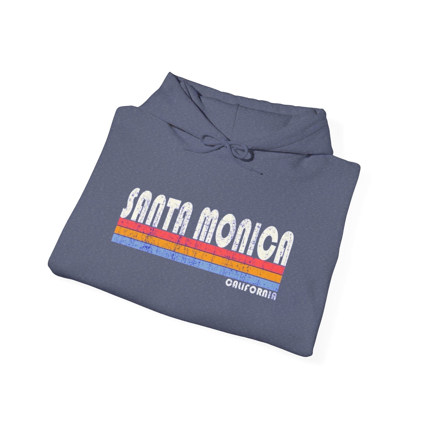Santa Monica California Graphic Hoodie Heavy Blend Sweatshirt NEW