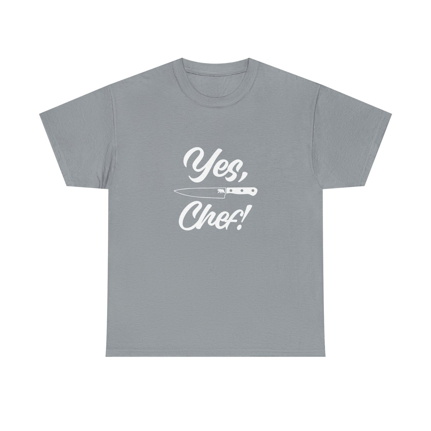 Yes Chef Kitchen Knifes Graphic T-Shirt Cotton Tee New Gift Vintage