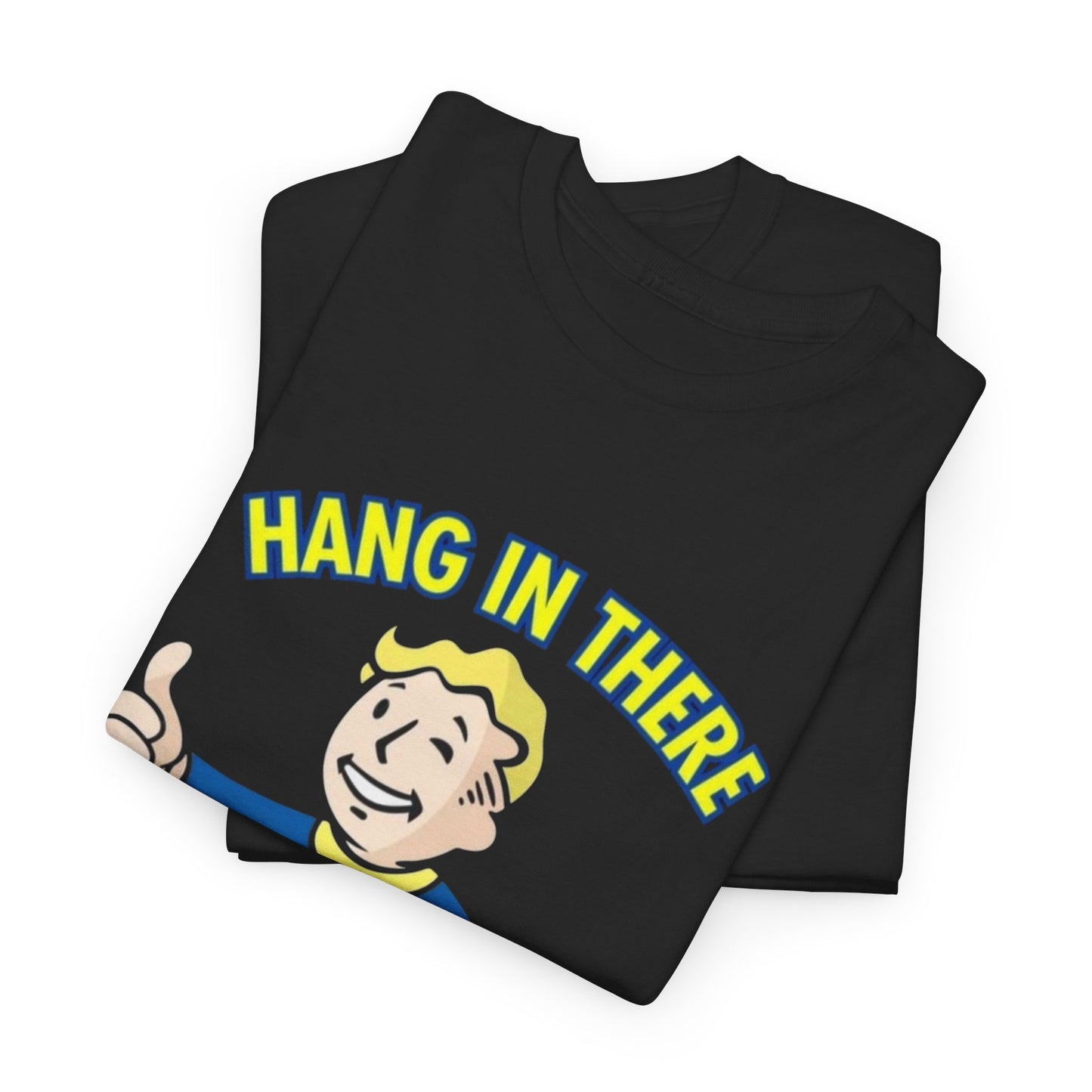 Fallout Graphic T Shirt Hang In There Funny Vintage Game Unisex Heavy Cotton Tee