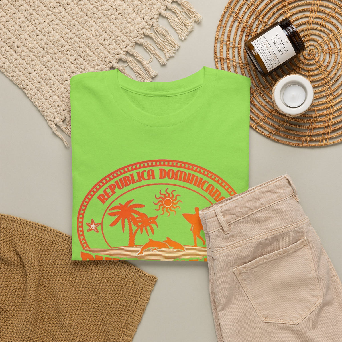 Punta Cana Graphic T Shirt Men's Dominican Republic Heavy Cotton Tee