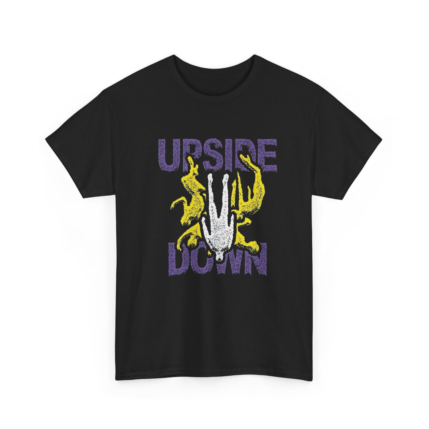 Upside Down Graphic T Shirt Unisex Heavy Cotton Tee Gift New