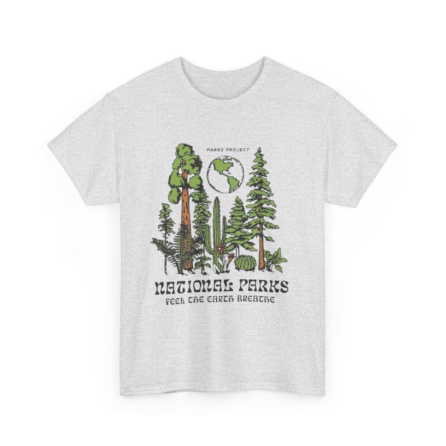 National Parks Feel The Earth Breath Graphic T Shirt Unisex Heavy Cotton Tee
