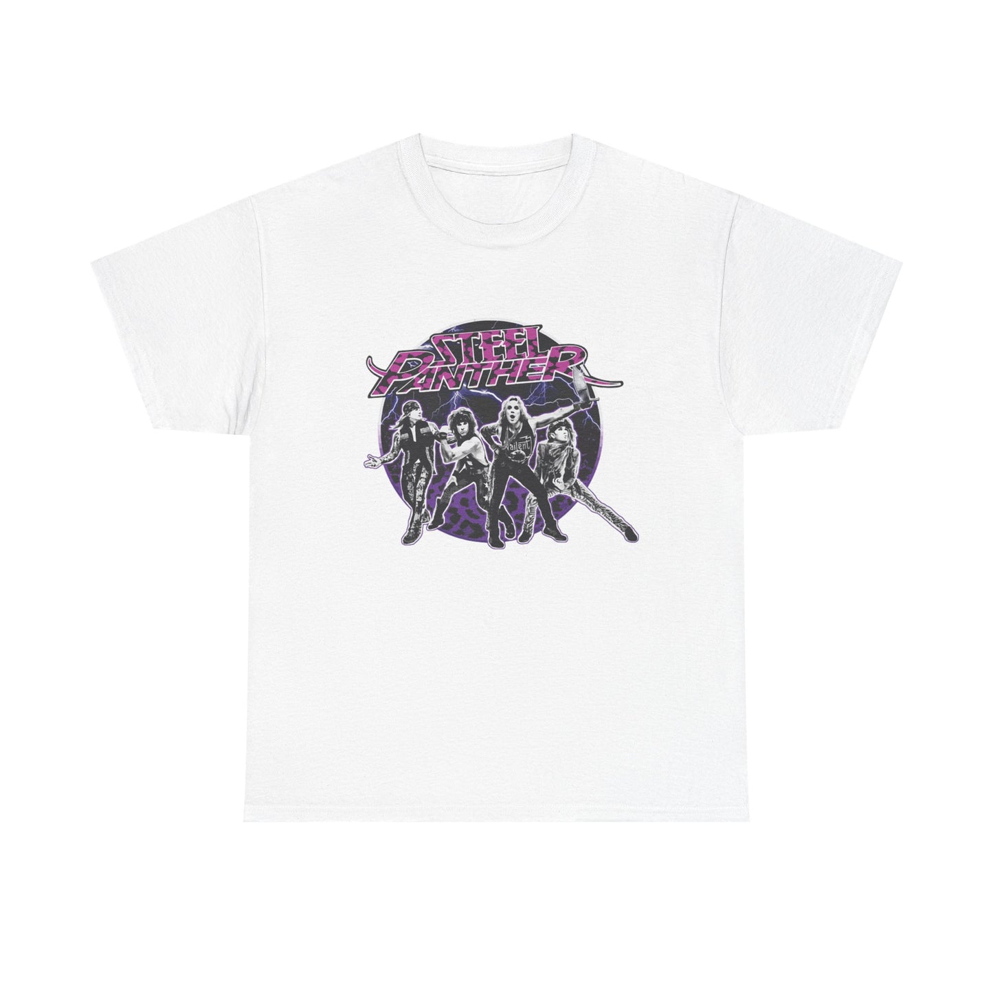 Steel Panther Tshirt Retro Rock Band Merch Metal Unisex Heavy Cotton Tee