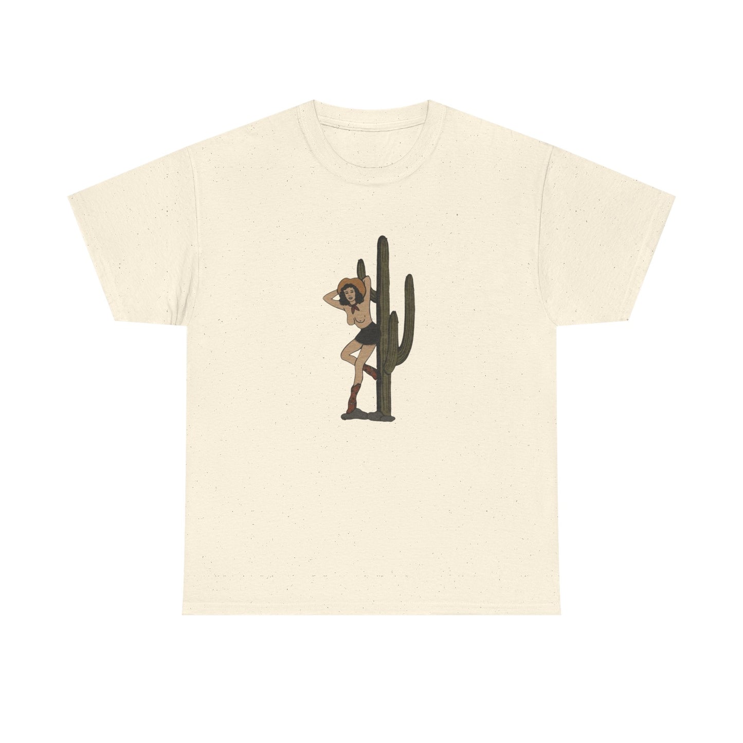 Desert Cowgirl Pinup Graphic T-Shirt Cotton Tee New Gift Vintage