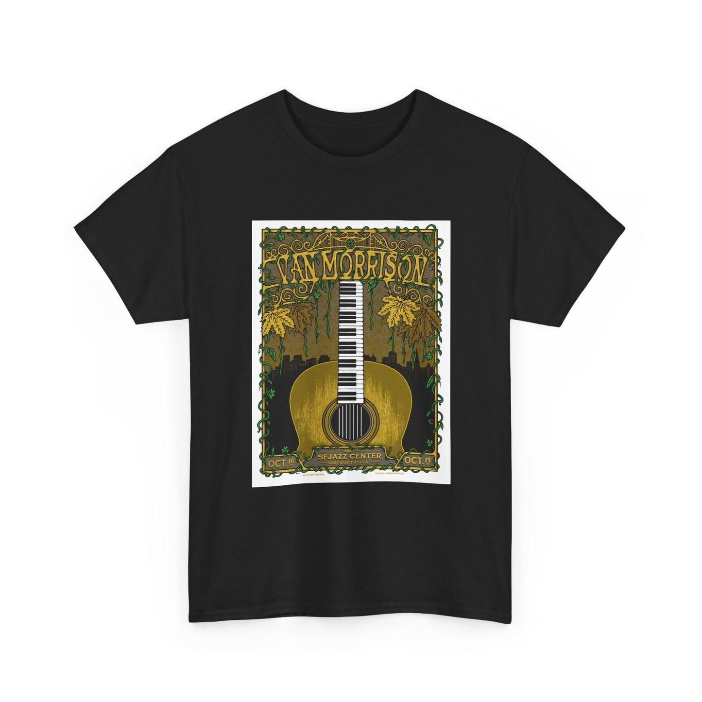 Van Morrison Tshirt Classic Rock Merch Graphic Retro Unisex Heavy Cotton Tee