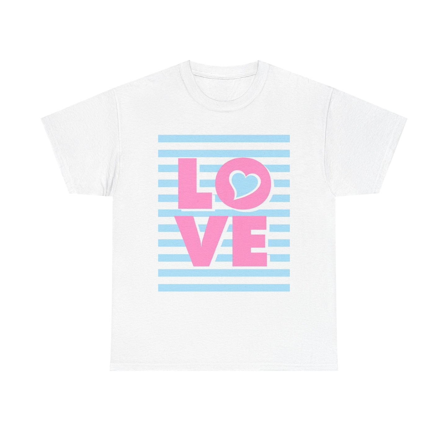 Love Hearts Graphic T Shirt BRAND NEW Unisex Heavy Cotton Tee