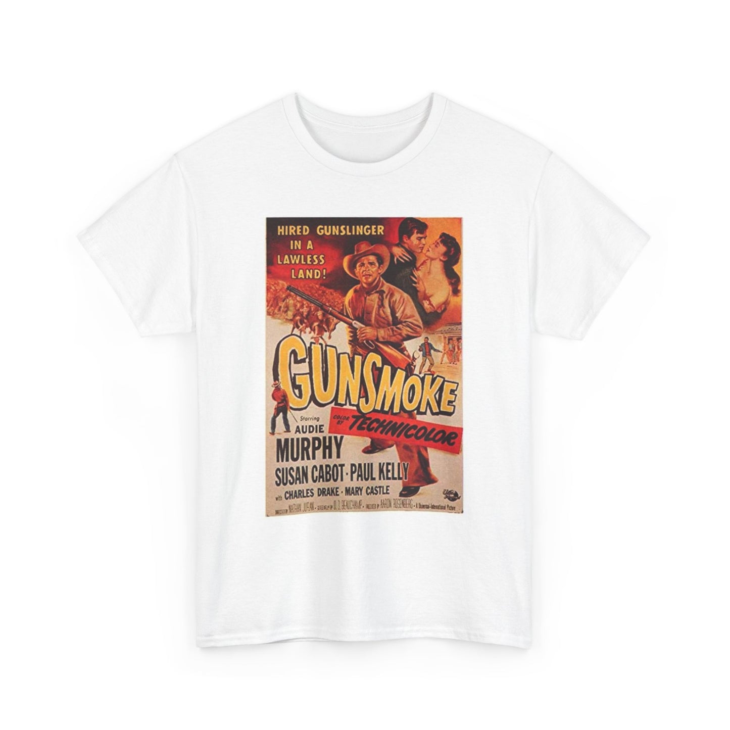 Gunsmoke Graphic T Shirt Vintage Western Series Retro Unisex Heavy Cotton Tee