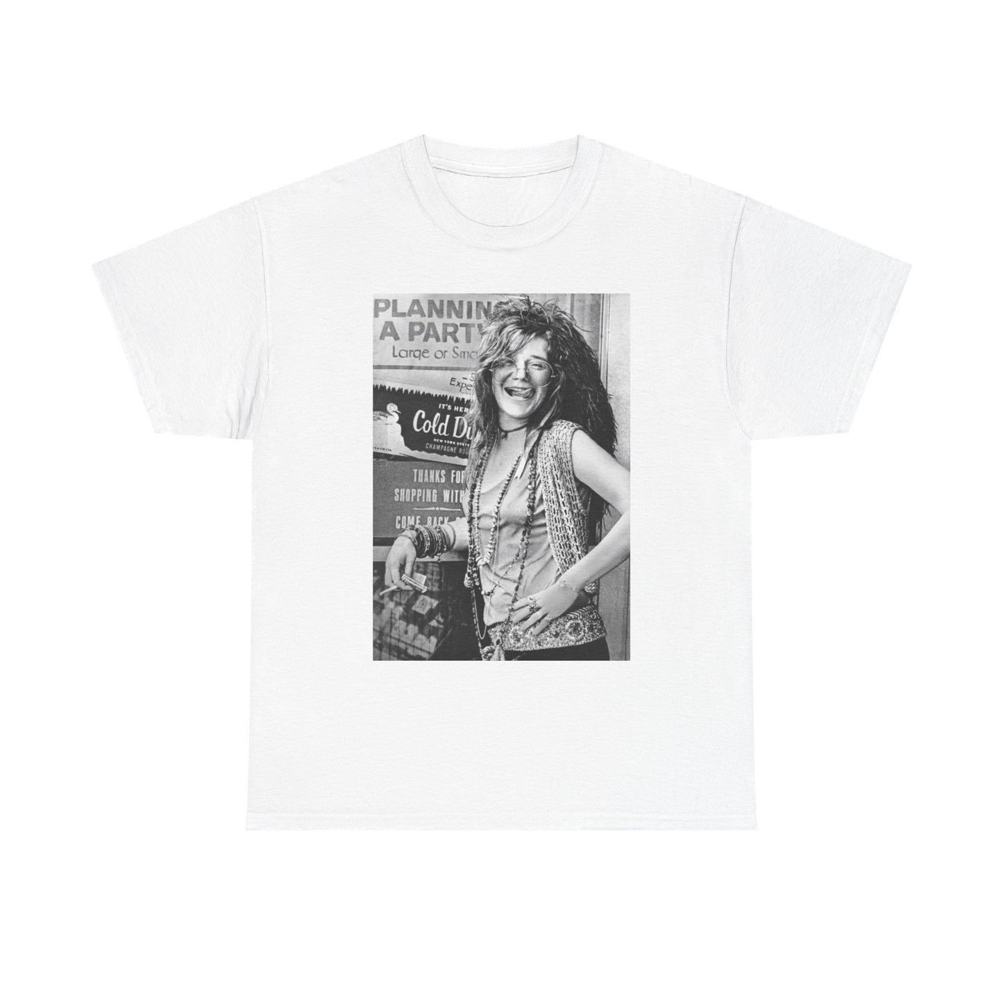 Janis Joplin Photo Vintage T Shirt BRAND NEW Apparel Unisex Graphic Tee USA