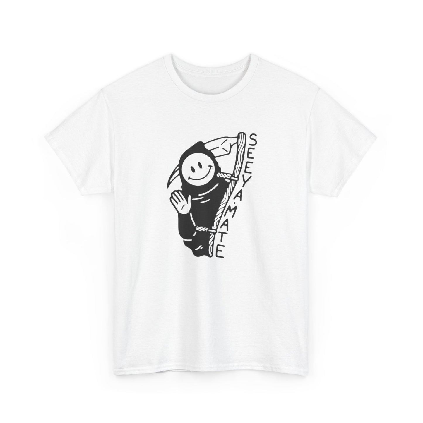See Ya Mate Grim Reaper Funny Graphic T Shirt Unisex Heavy Cotton Tee Gift New