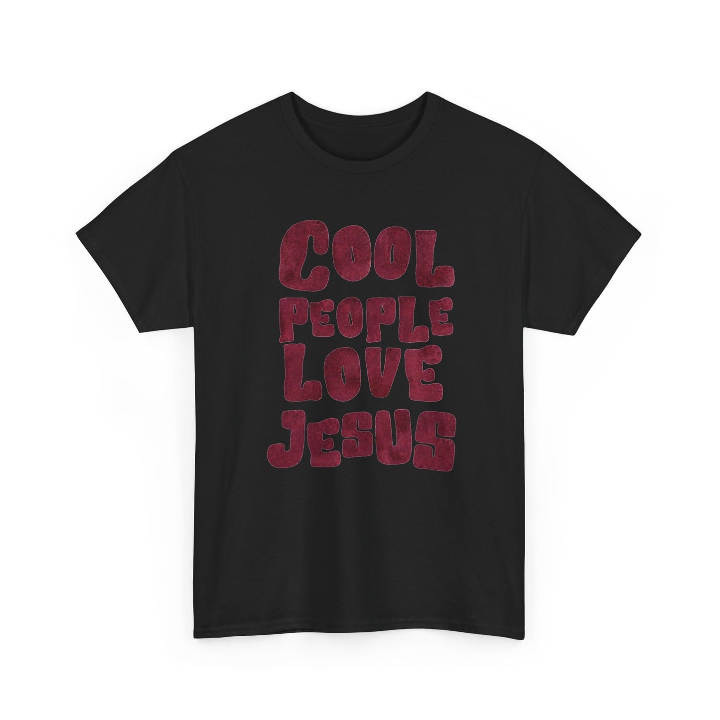 Cool People Love Jesus Graphic T Shirt Regular Men's Heavy Cotton Tee