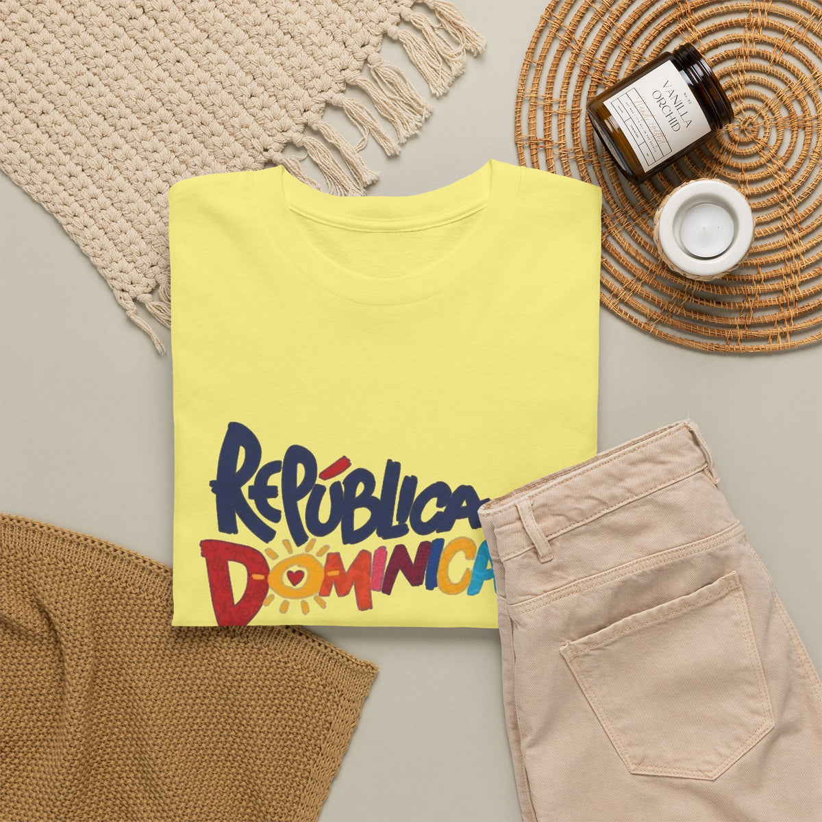 Dominican Republic Graphic T Shirt Men's Retro Heavy Cotton Tee