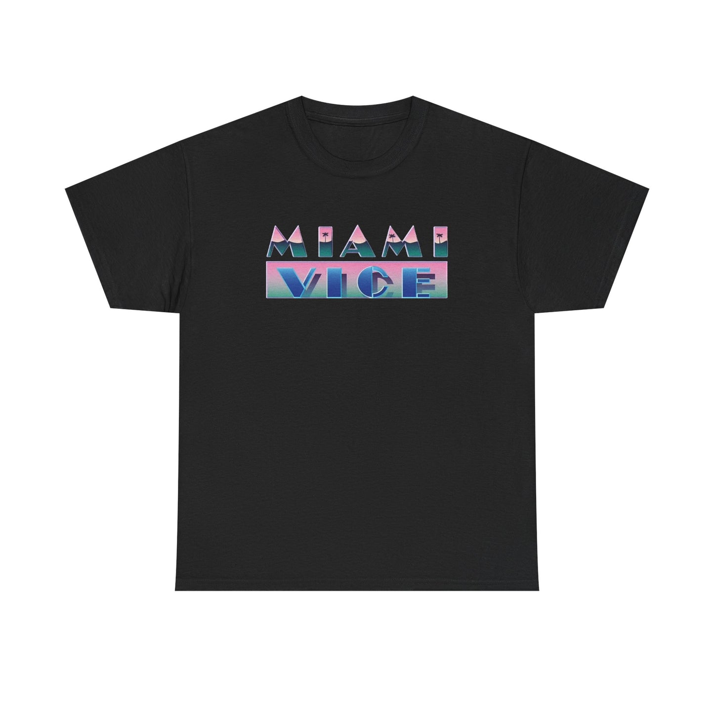 Miami Vice Graphic T Shirt Retro Florida Unisex Heavy Cotton Tee