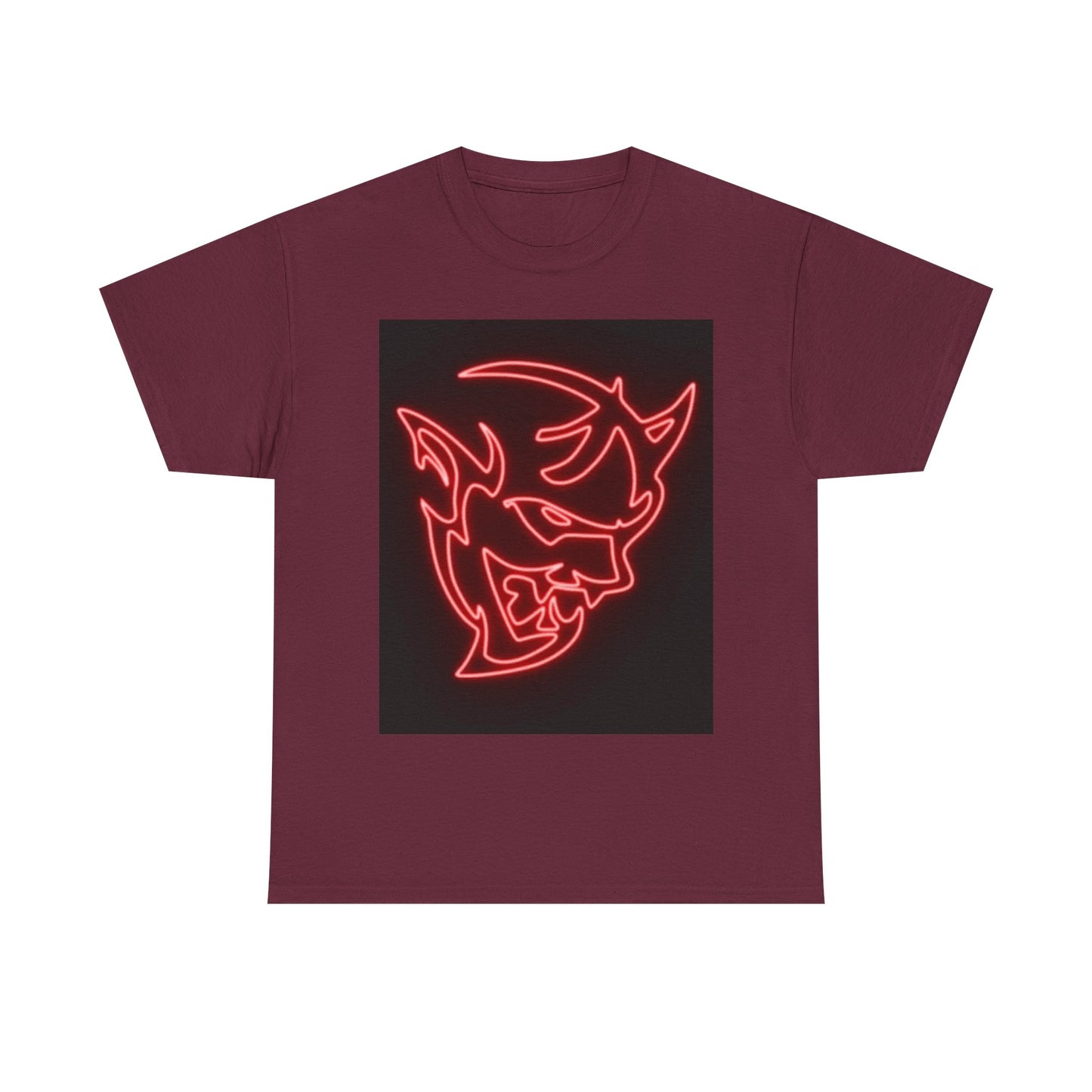 Dodge Demon Tshirt Hellcat Charger Logo Challenger Mopar Unisex Heavy Cotton Tee