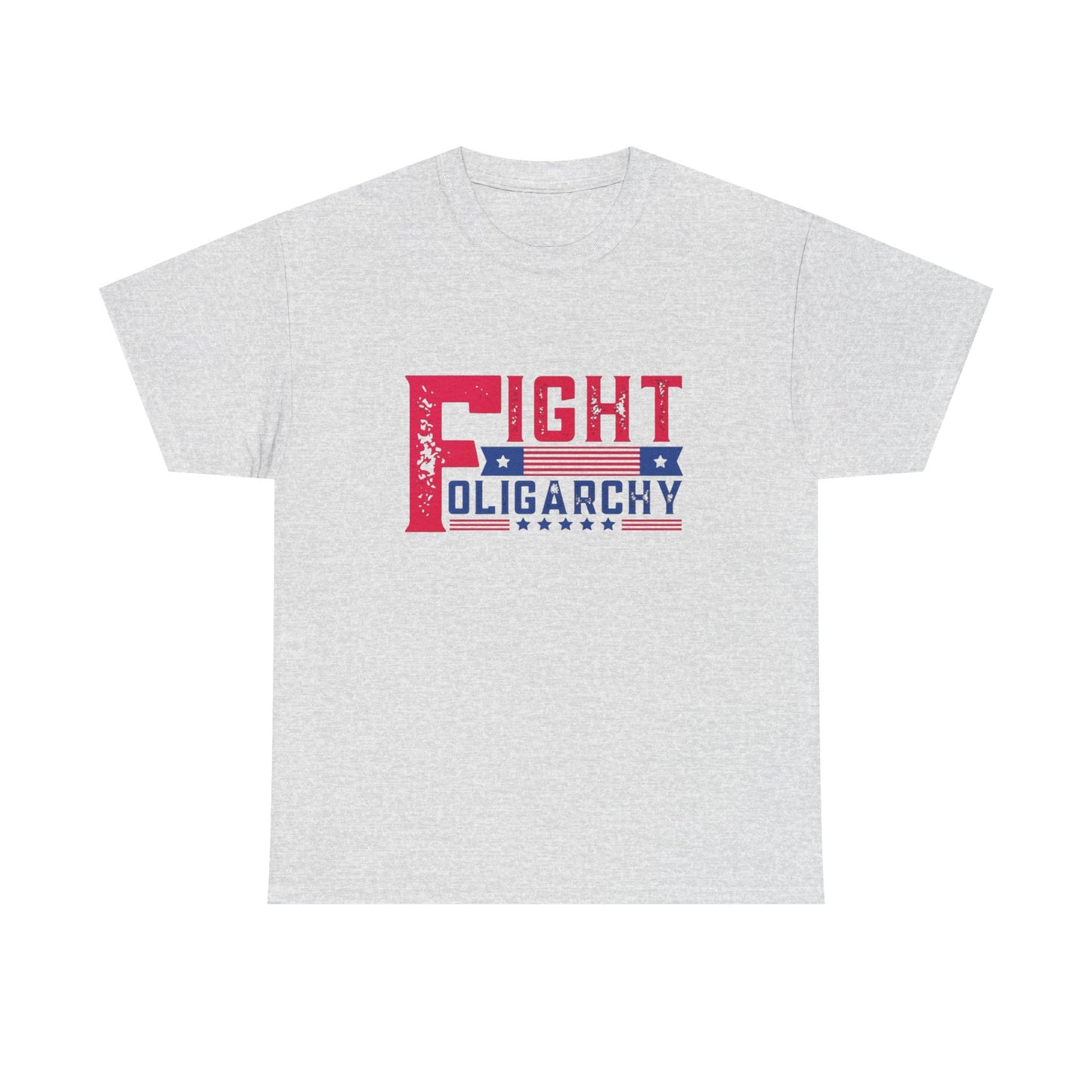 Fight Oligarchy Tour AOC Sanders Graphic T Shirt Unisex Heavy Cotton Tee