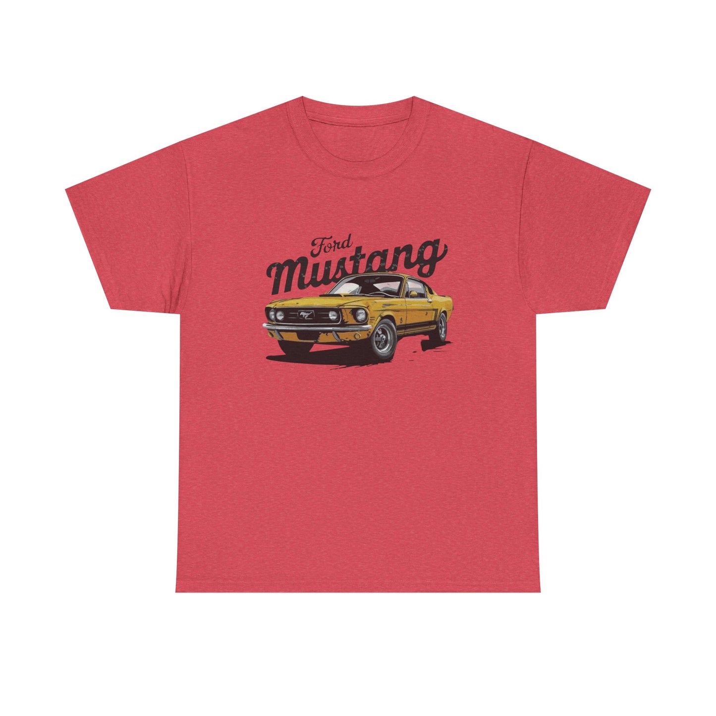 Mustang Retro Graphic T Shirt Unisex Heavy Cotton Tee