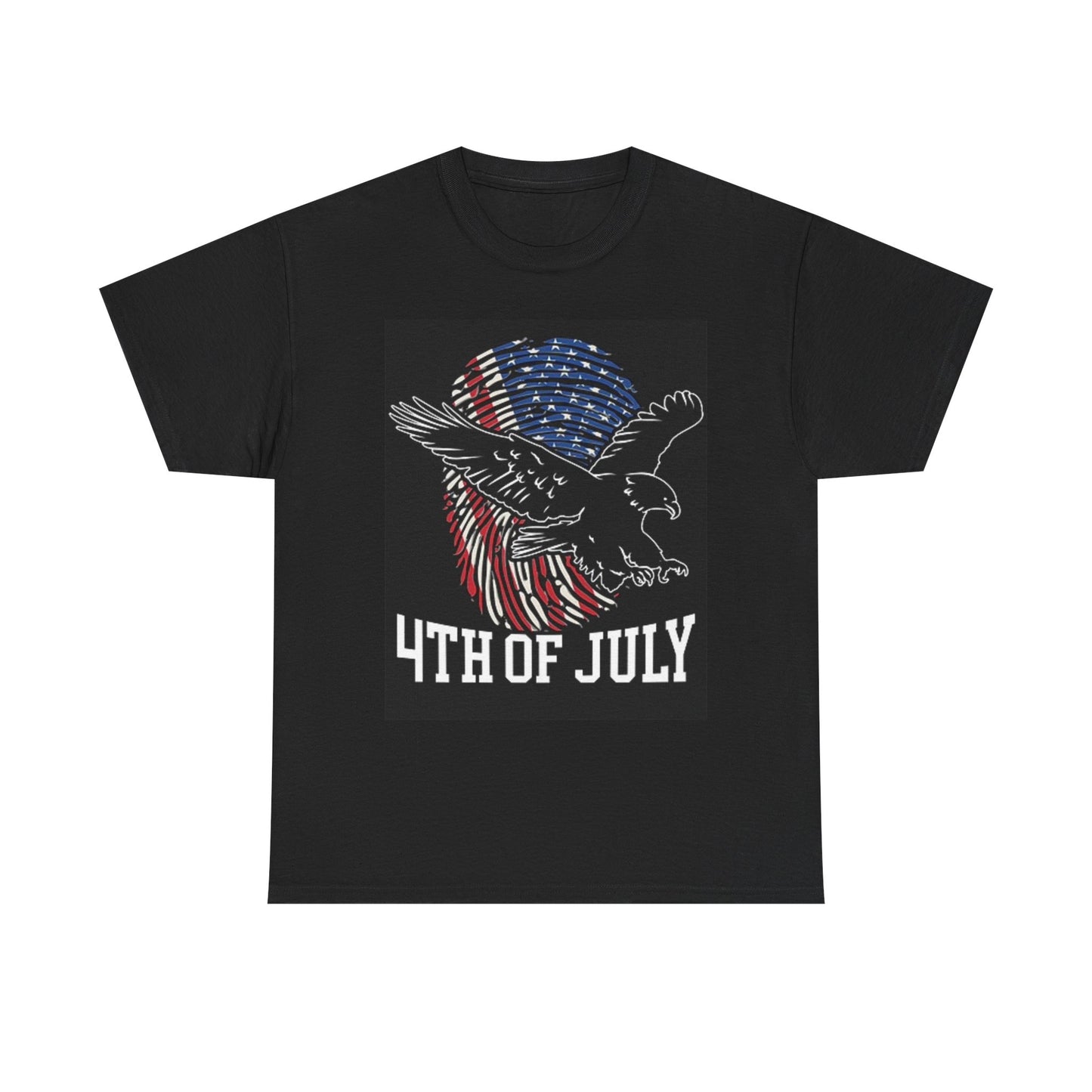 4th Of July Graphic T Shirt American Bald Eagle Unisex Heavy Cotton Tee