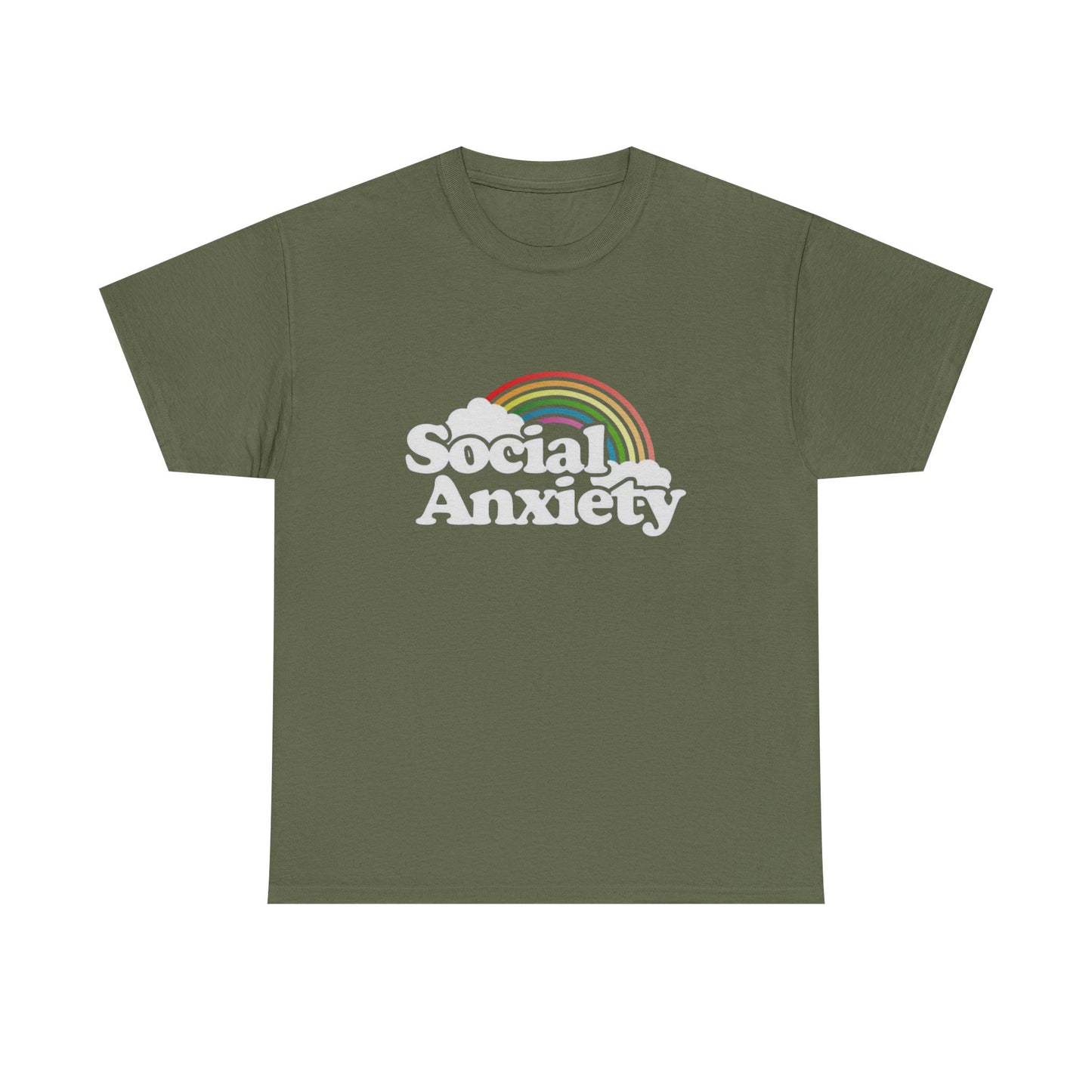 Social Anxiety MULTIPLE COLORS Graphic T Shirt NEW Adult Tee