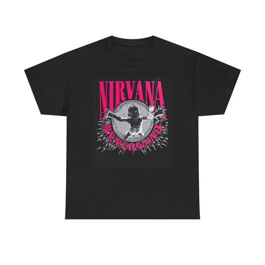 Nirvana Graphic T Shirt Vintage Nevermind Album Retro Unisex Heavy Cotton Tee