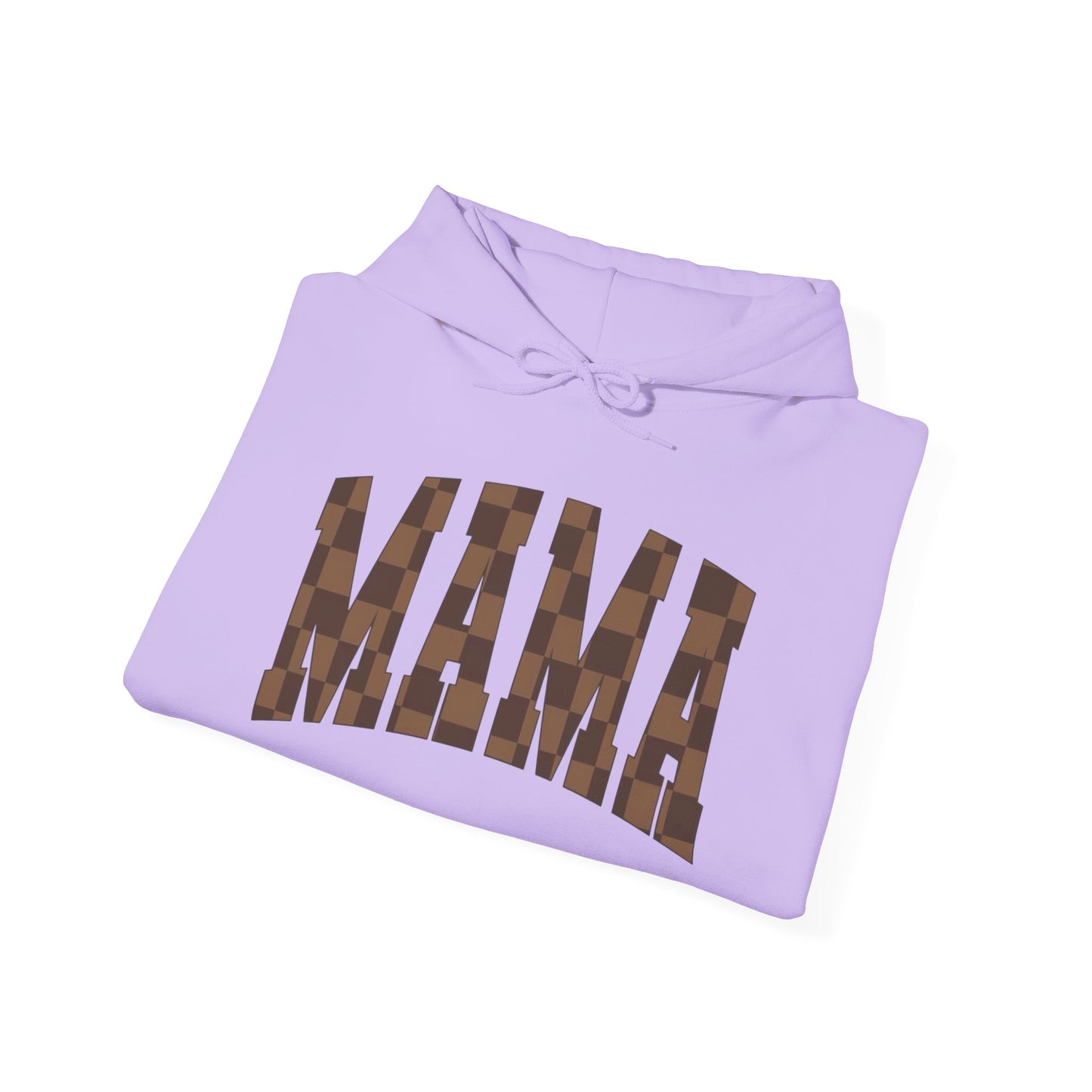 Mama Womens Checkered Graphic Hoodie Hooded Sweatshirt