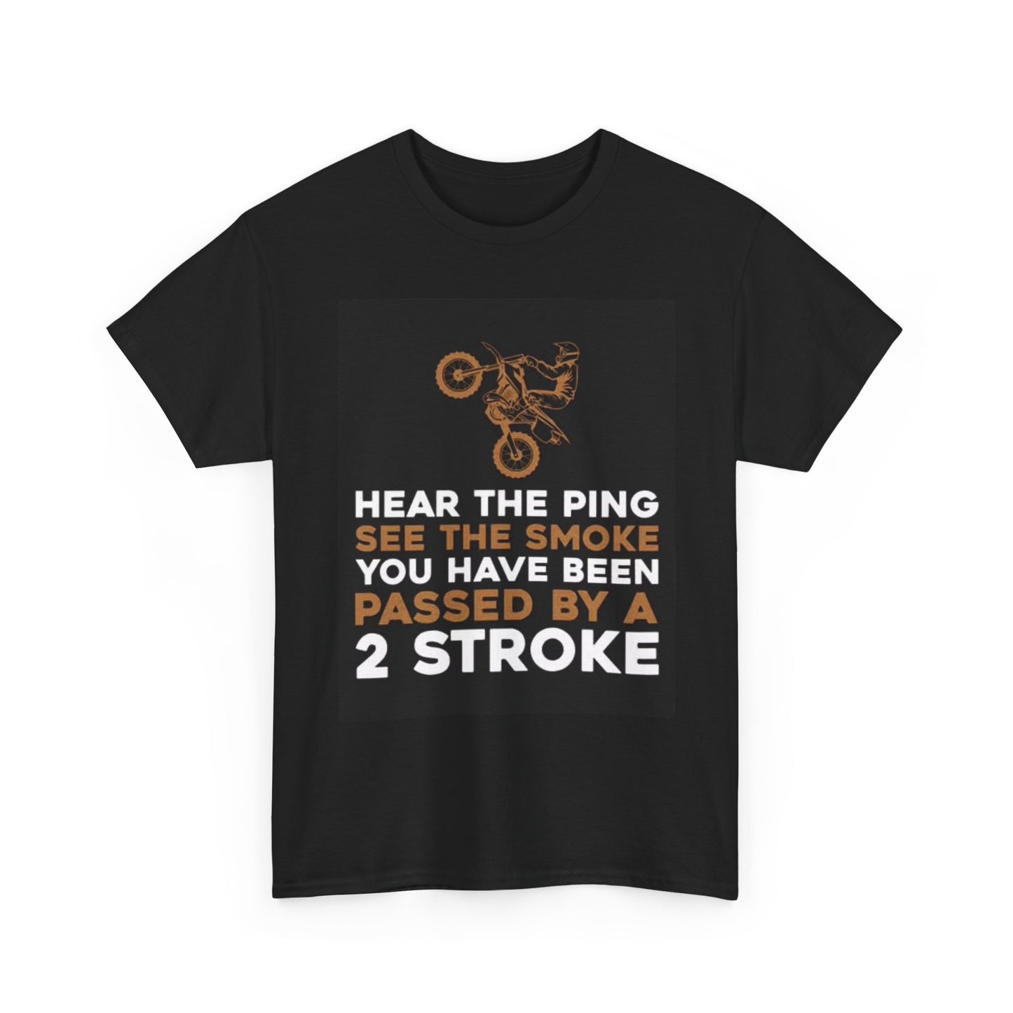 2 Stroke Dirtbike Graphic T Shirt Funny Outdoors Unisex Heavy Cotton Tee