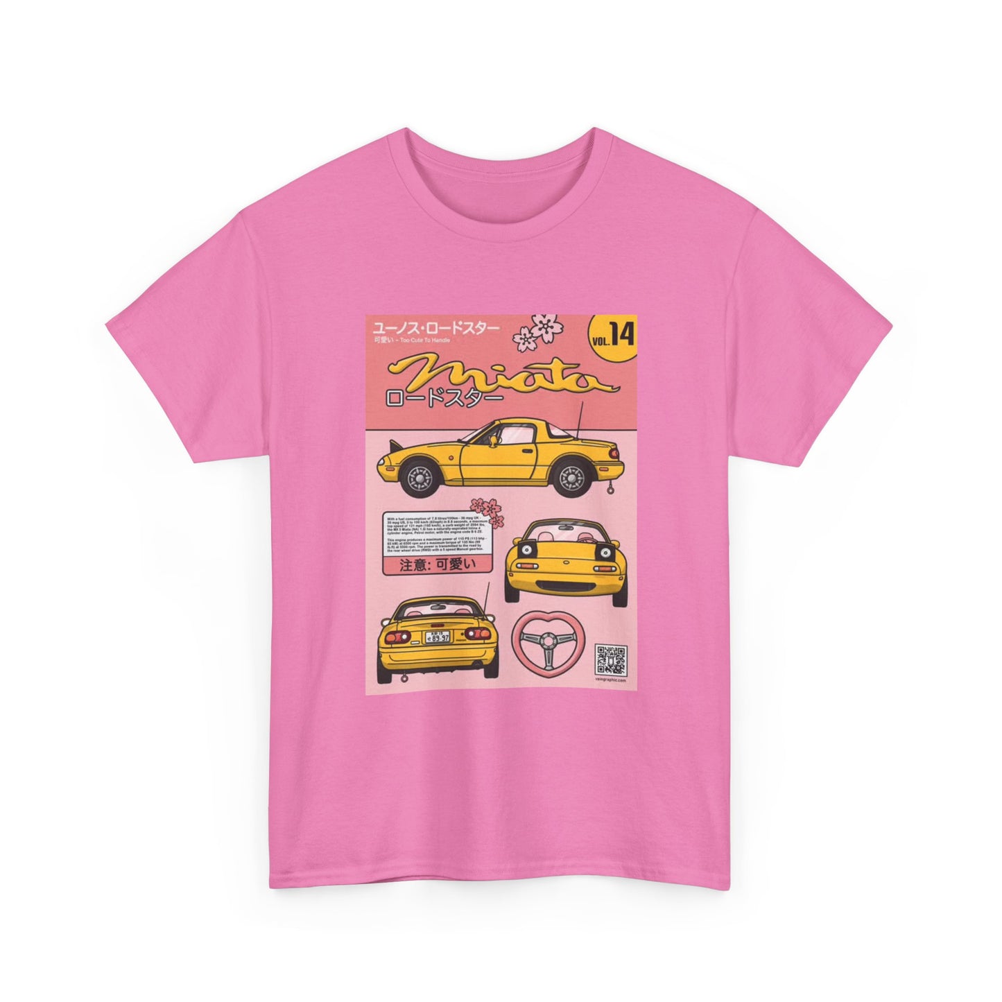 Mazda Miata Tshirt JDM Graphic Anime Cute Unisex Heavy Cotton Tee