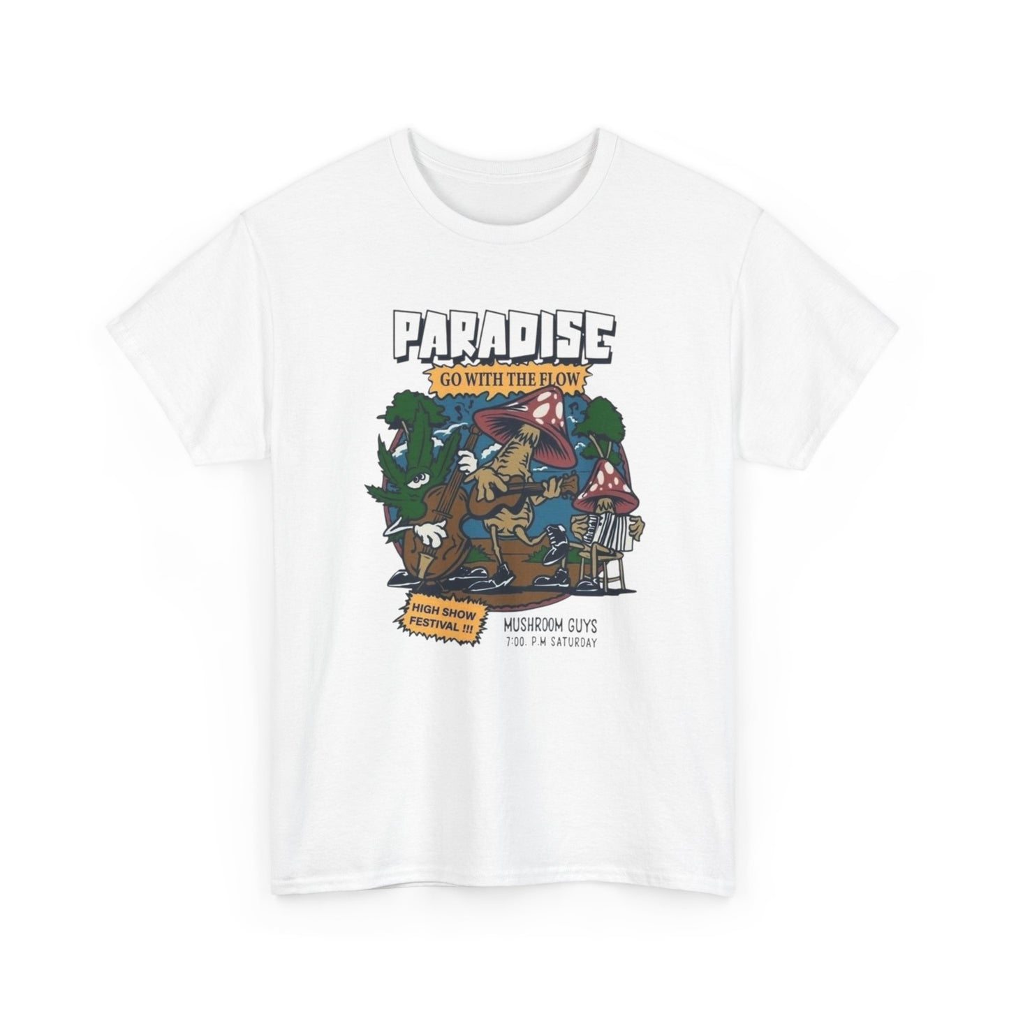 Mushroom Paradise T Shirt Graphic Unisex Heavy Cotton Tee NEW GIFT