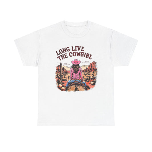 Long Live The Cowgirl Graphic T Shirt Womens Vintage Retro Cotton Tee
