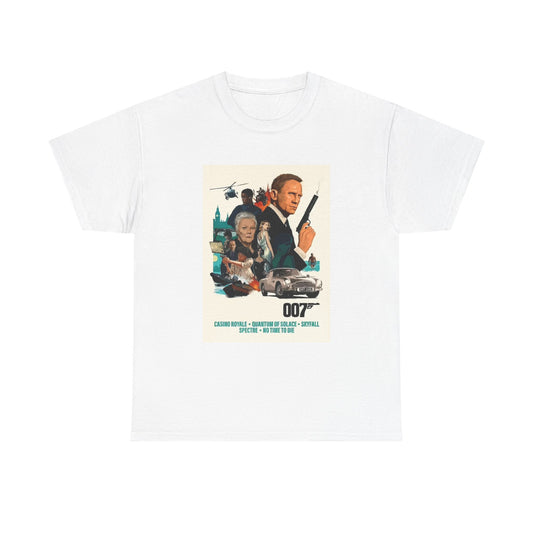 James Bond 007 T shirt Daniel Craig Retro Graphic Unisex Heavy Cotton Tee