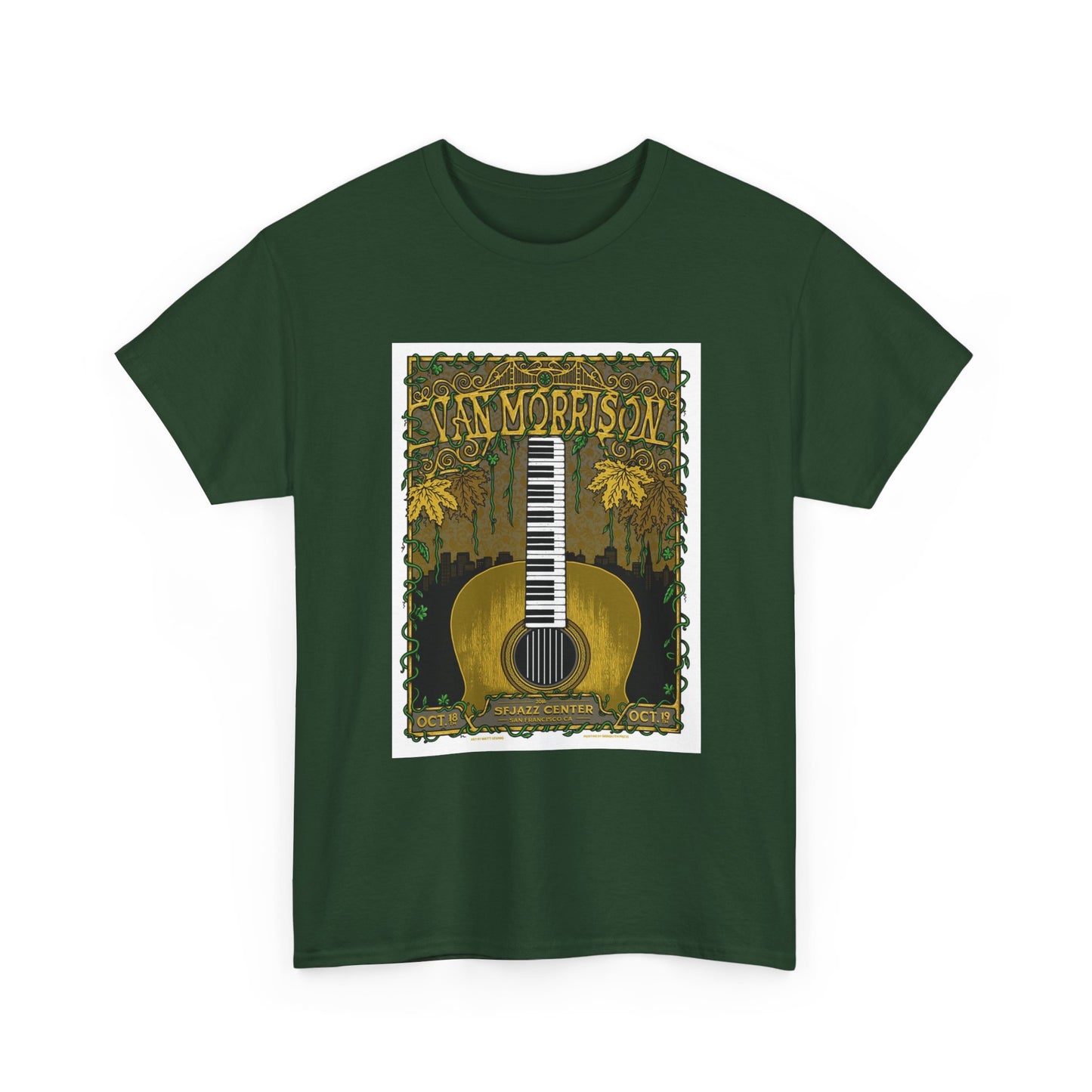 Van Morrison Tshirt Classic Rock Merch Graphic Retro Unisex Heavy Cotton Tee