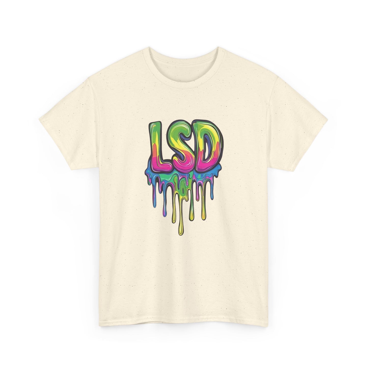 LSD Trippy Neon Graphic T Shirt Unisex Heavy Cotton Tee