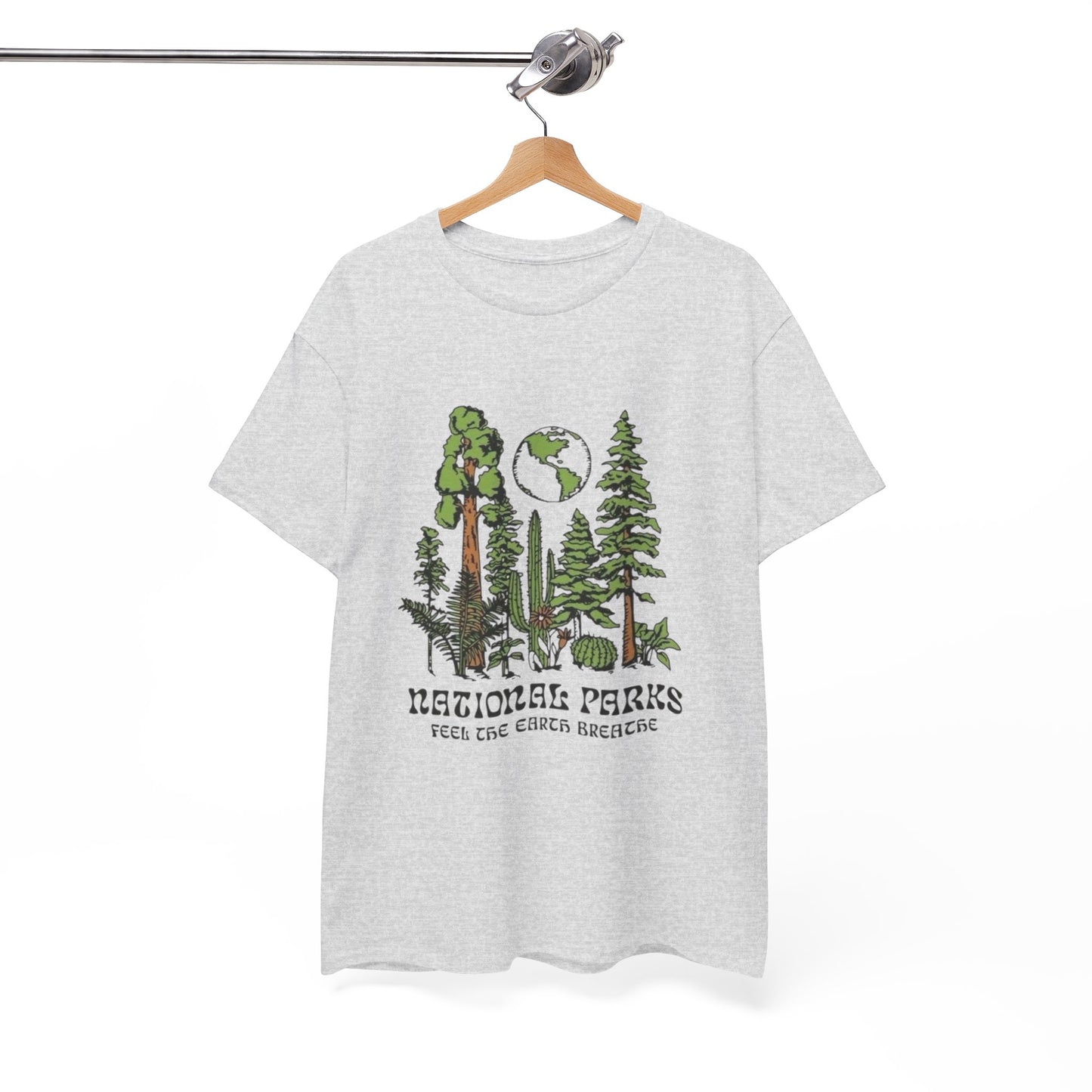 Feel The Earth Breath Graphic T Shirt Heavy Cotton Tee NEW ADULT UNISEX