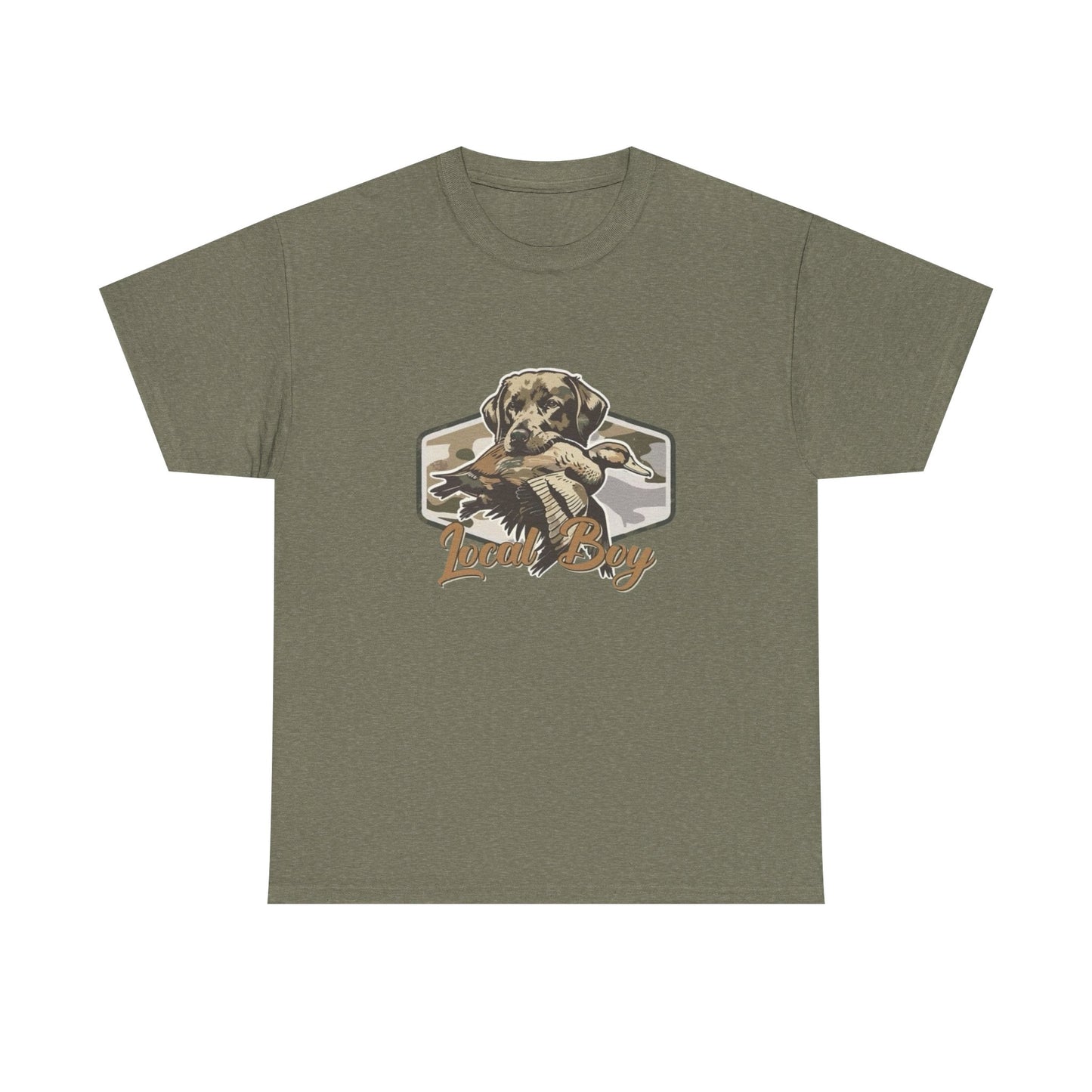 Local Boy Hunting Dog Graphic T Shirt Unisex Heavy Cotton Tee Gift