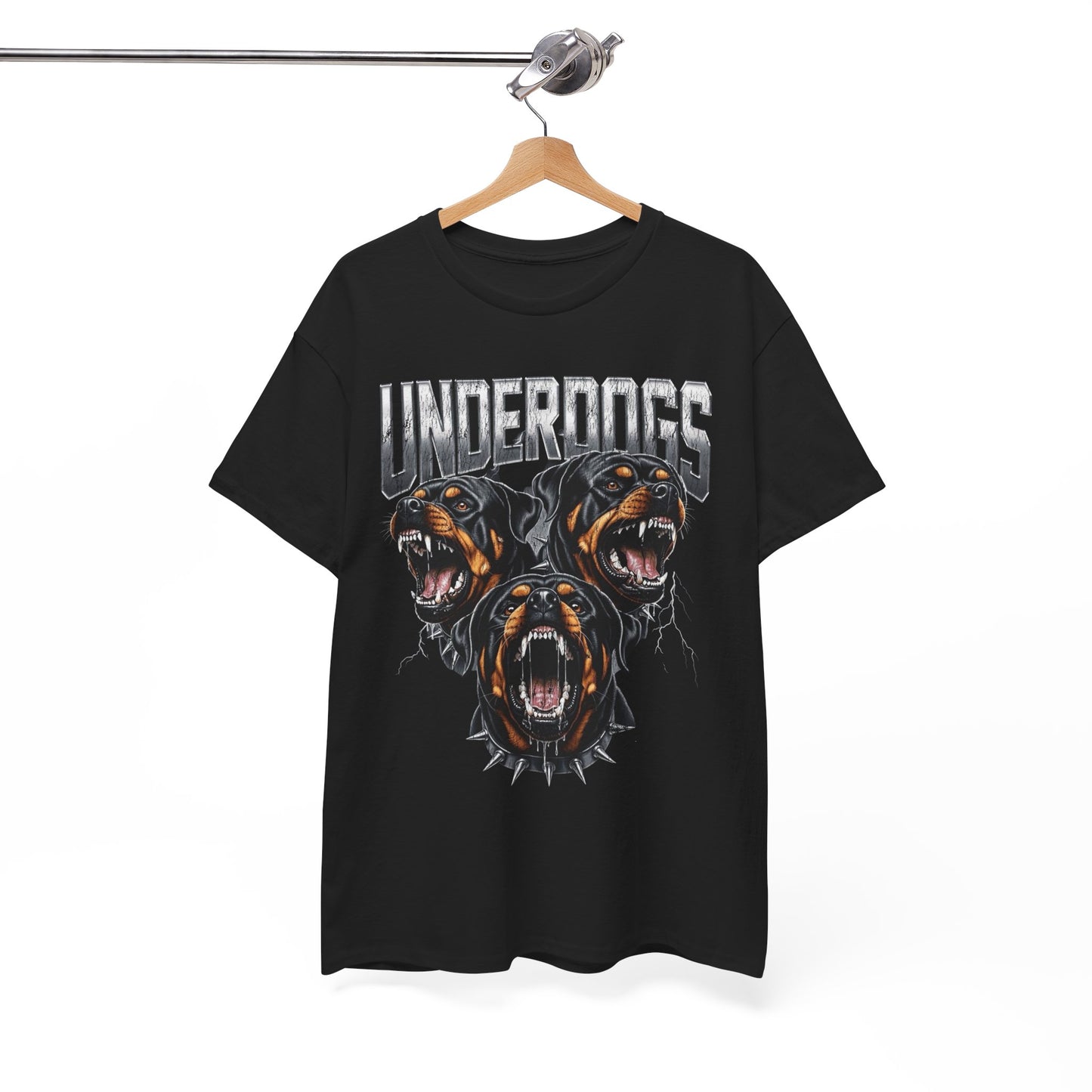 Rottweiler Underdogs Retro Graphic T Shirt Unisex Heavy Cotton Tee