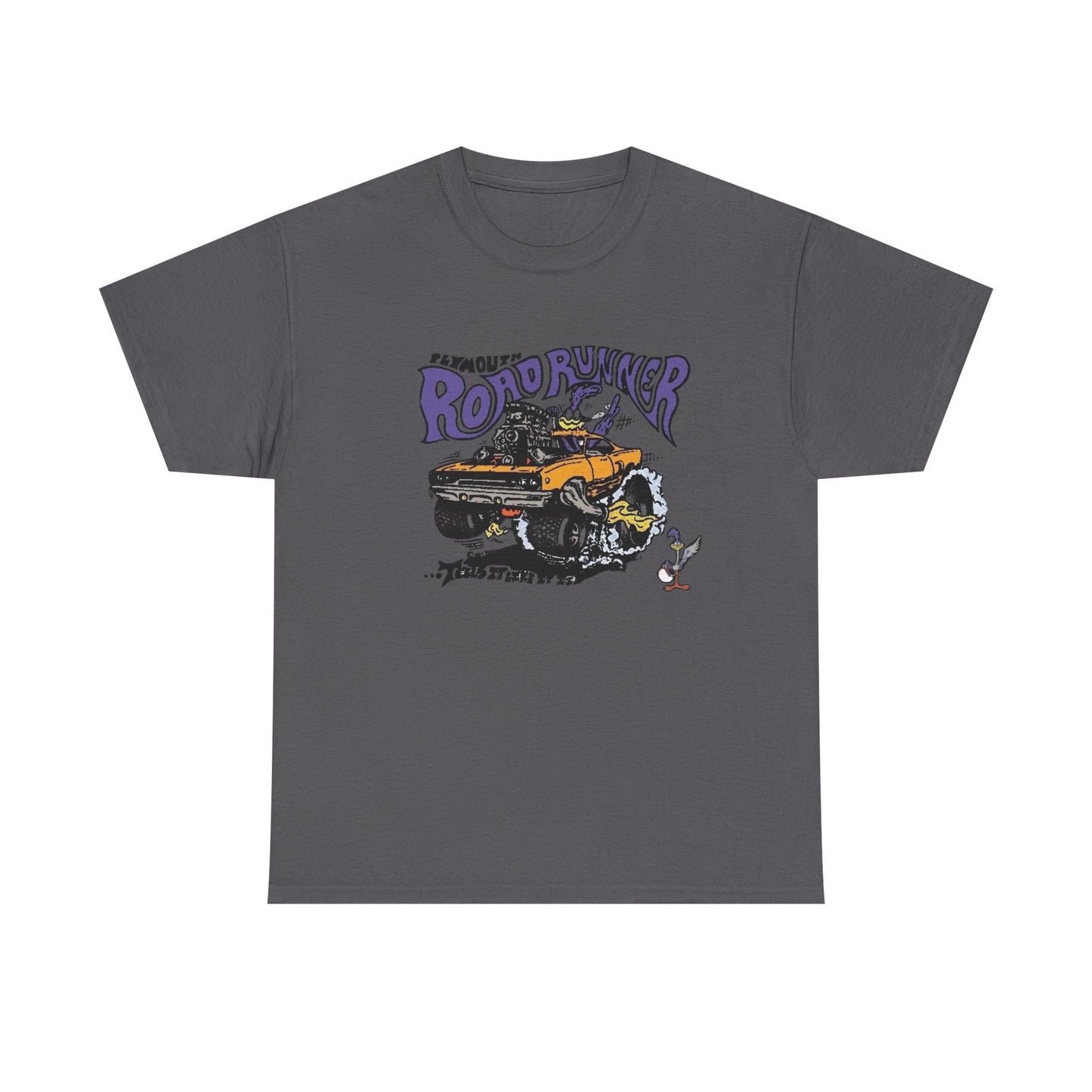 Vintage Roadrunner HEMI Muscle Graphic T Shirt NEW Unisex Heavy Cotton Tee