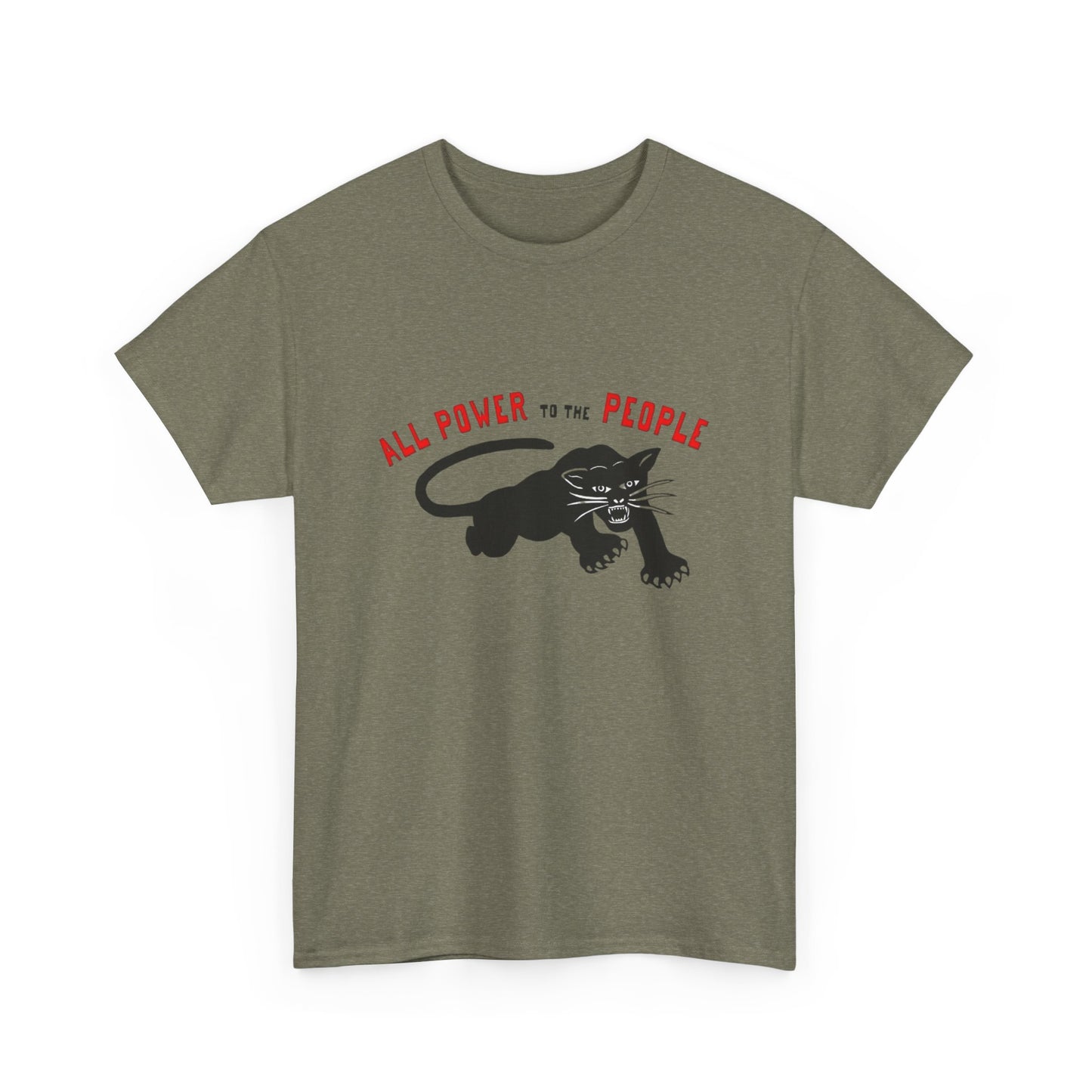 All Power To The People Graphic T Shirt NEW GIFT Unisex Heavy Cotton Tee