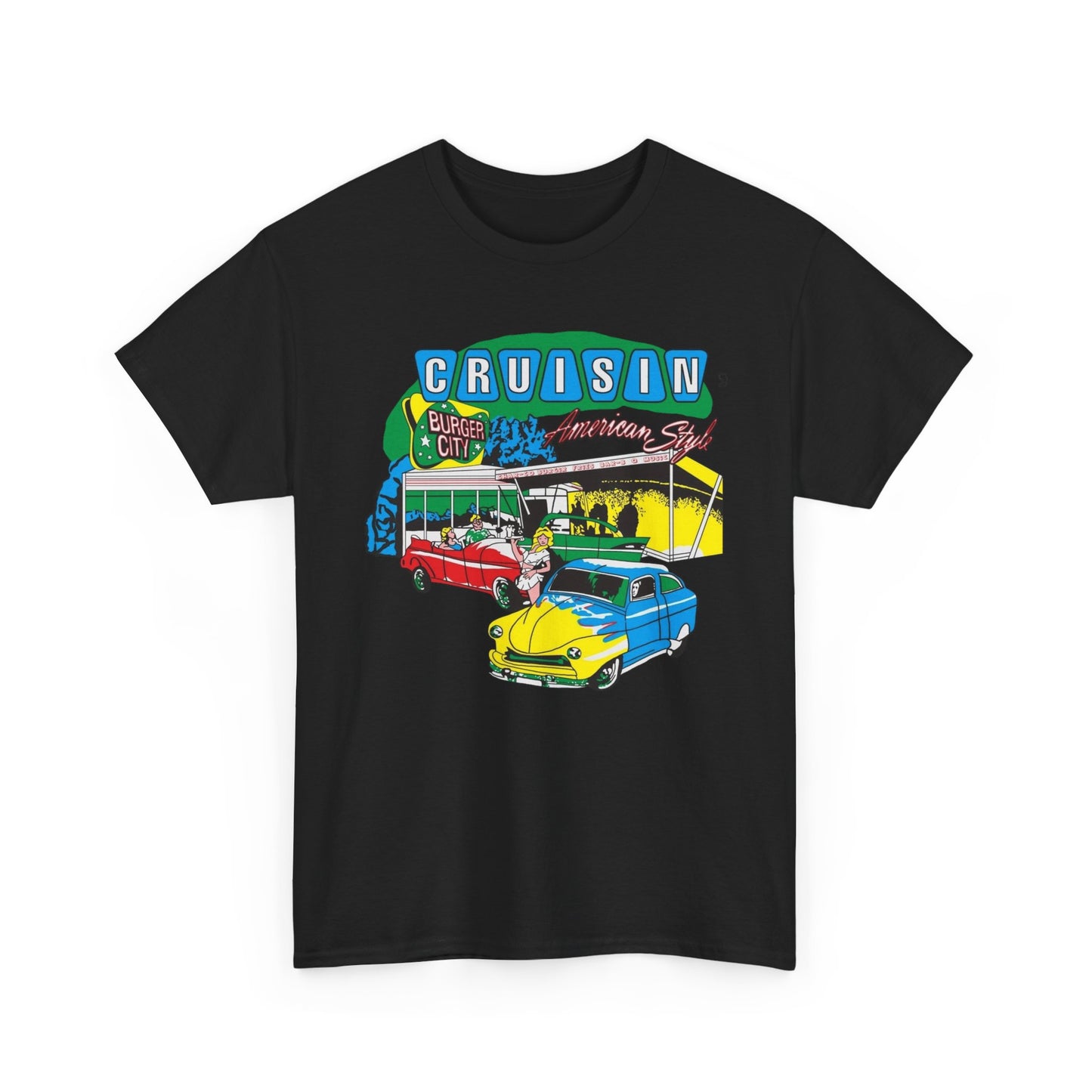 Cruise In Vintage Nostalgia Graphic T-Shirt Unisex Heavy Cotton Tee Gift NEW