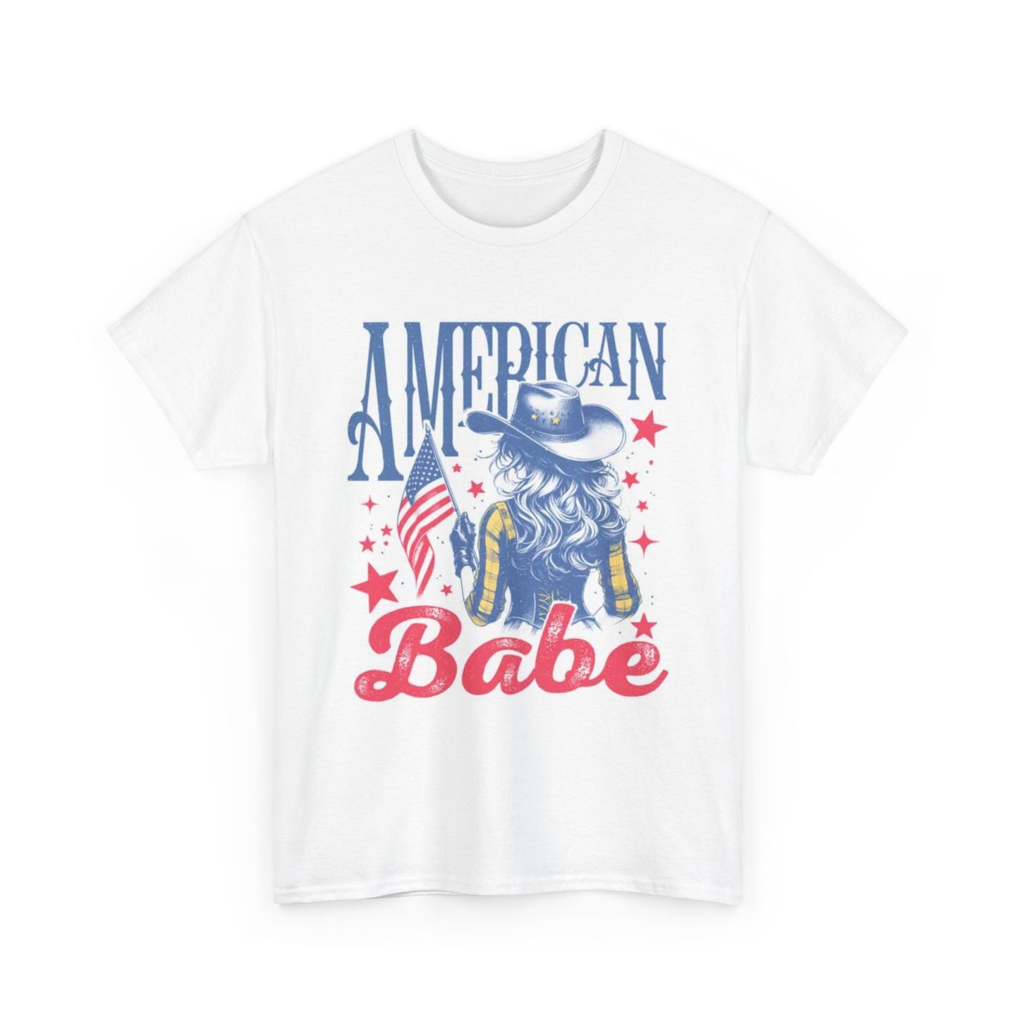 American Babe Graphic T Shirt USA Flag Womens Cotton Tee