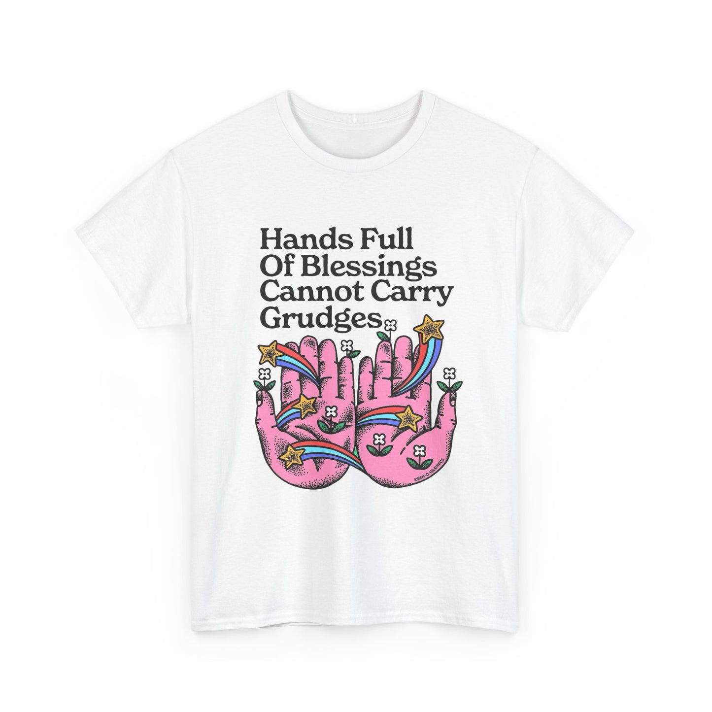 Hands Full Of Blessings Graphic T Shirt NEW ADULT Unisex Heavy Cotton Tee