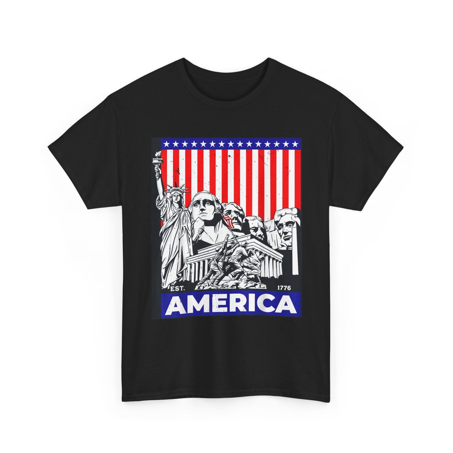 America 1776 American Flag USA Graphic T Shirt Unisex Cotton Tee NEW