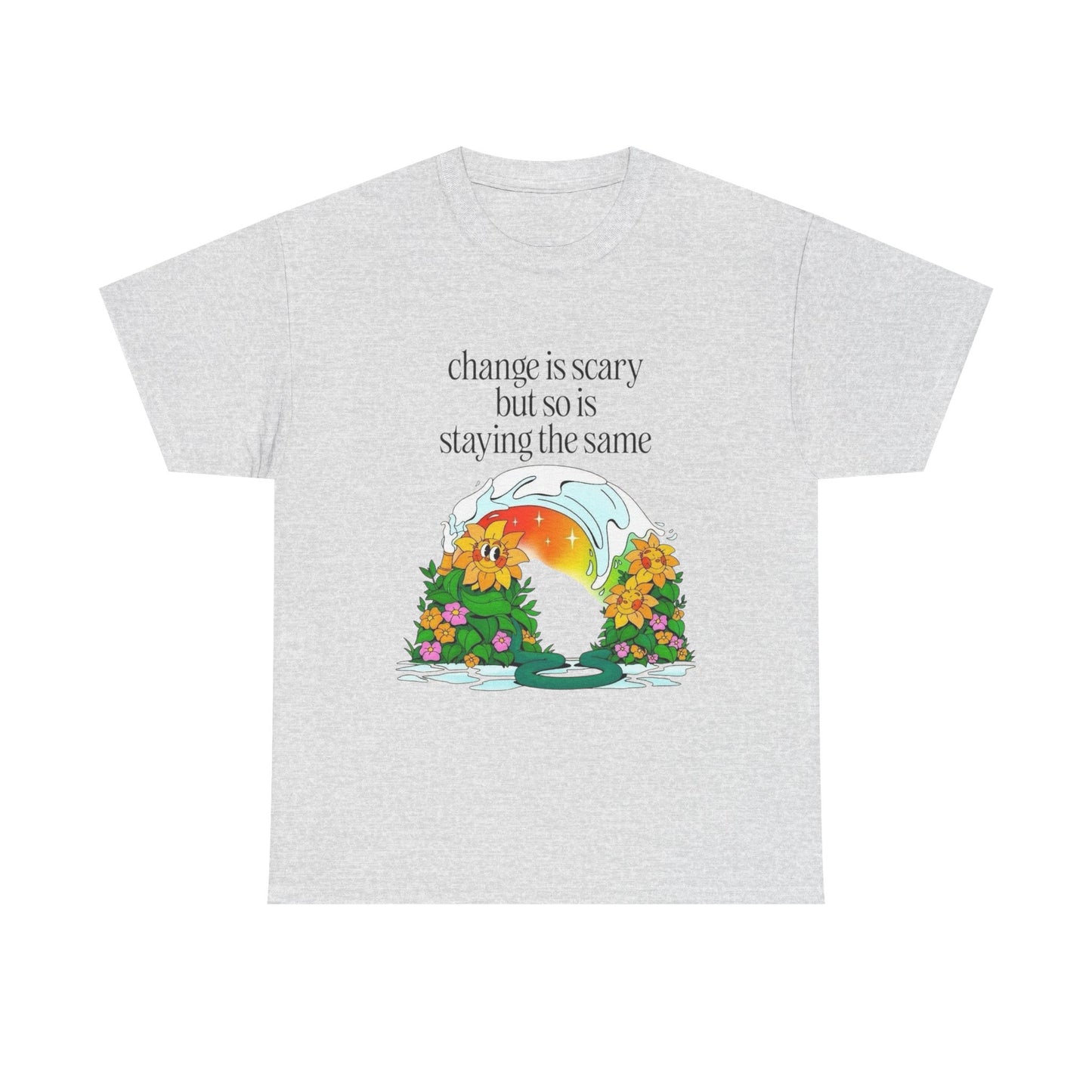 Change Is Scary T-Shirt NEW Gift Unisex Heavy Cotton Tee