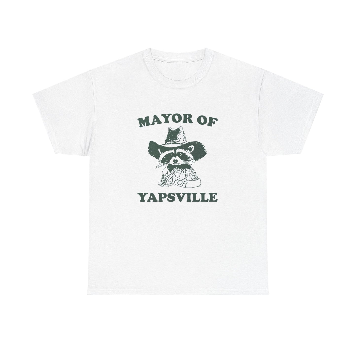 Mayor Of Yapsville Funny Graphic T Shirt Unisex Heavy Cotton Tee