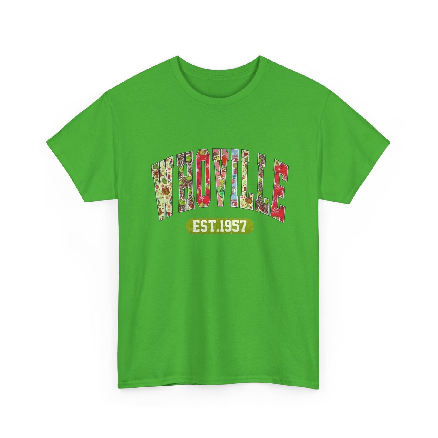 Whoville The Grinch Christmas Graphic T Shirt Unisex NEW Heavy Cotton Tee