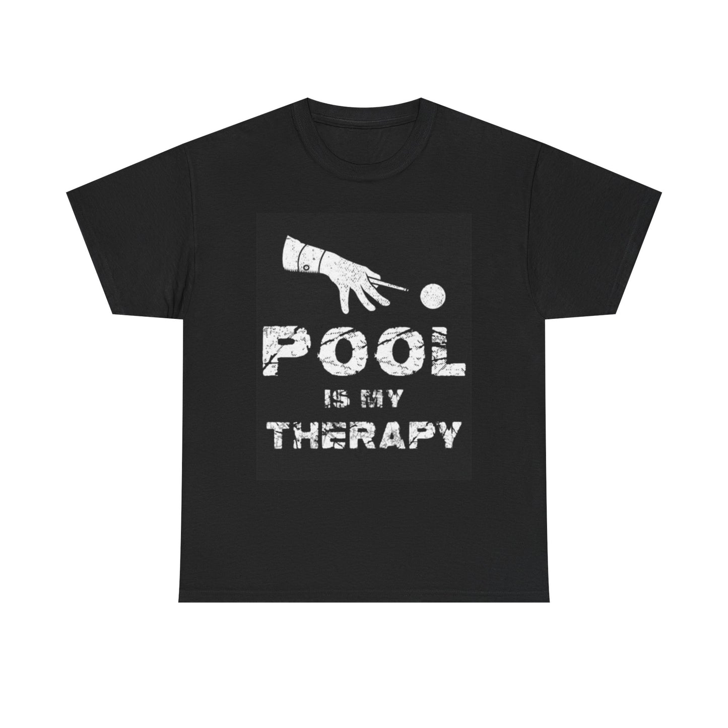 Pool Is My Therapy Graphic Shirt Vintage Retro Funny Unisex Heavy Cotton Tee